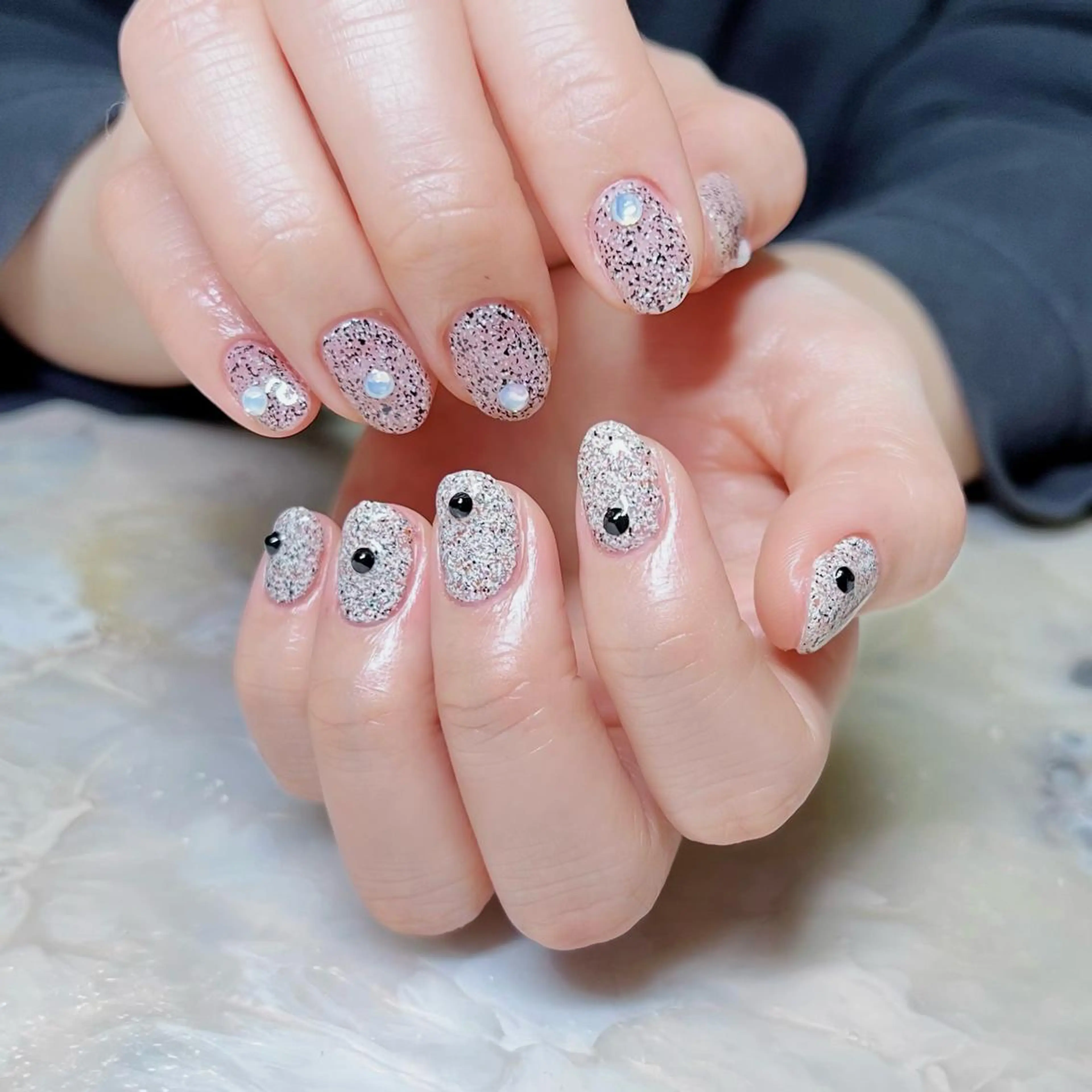 ネイル マグネットネイル ニュアンスネイル ショートネイル gemickle nailのネイルデザイン