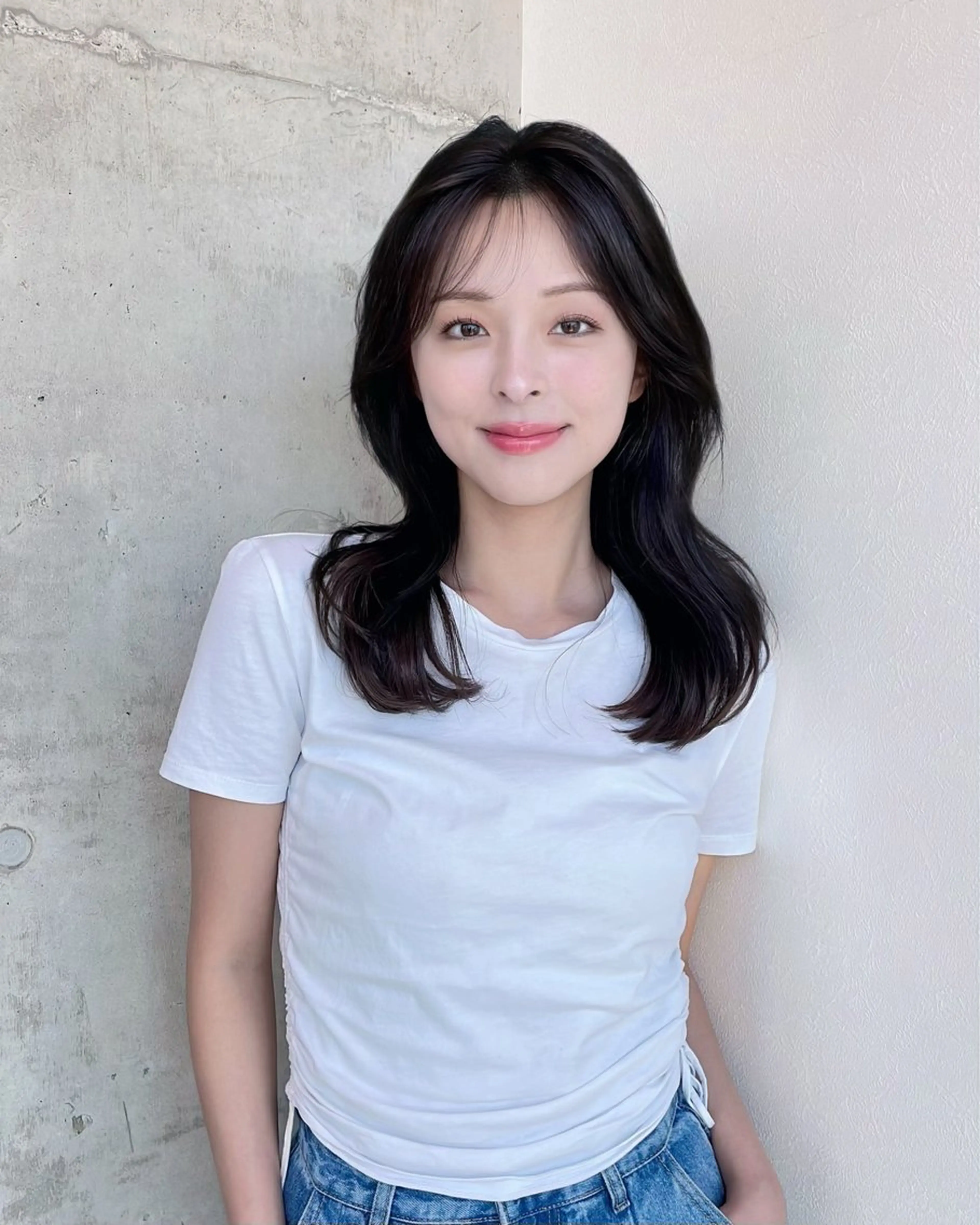 セミロング カラー 似合わせ/小顔/ 韓国✨KAITOのヘアスタイル