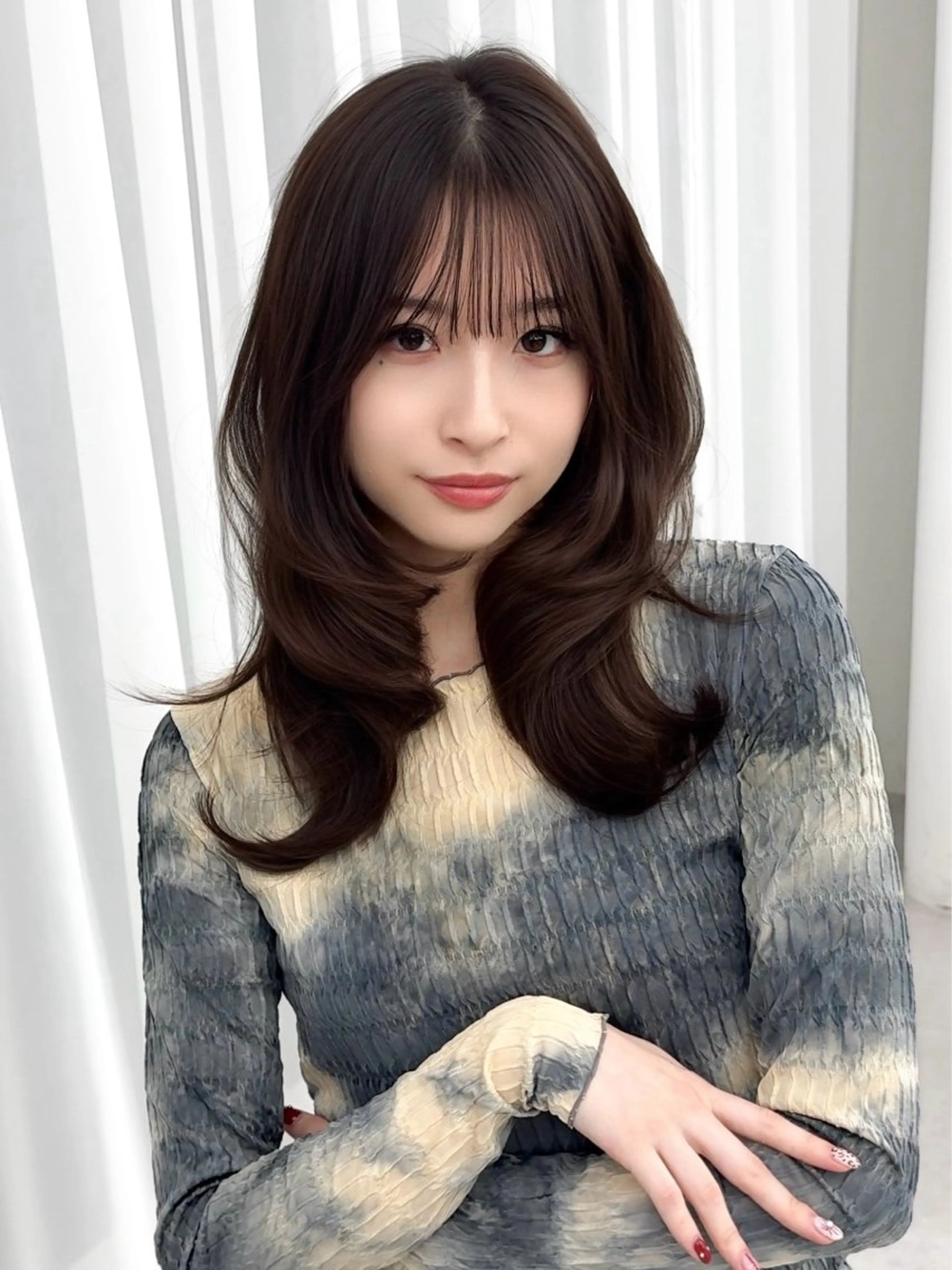 ミディアム カラー ヘアアレンジ カット ヘアカラー トリートメント 顔周り&ミディアム 特化/池袋/kokiのヘアスタイル
