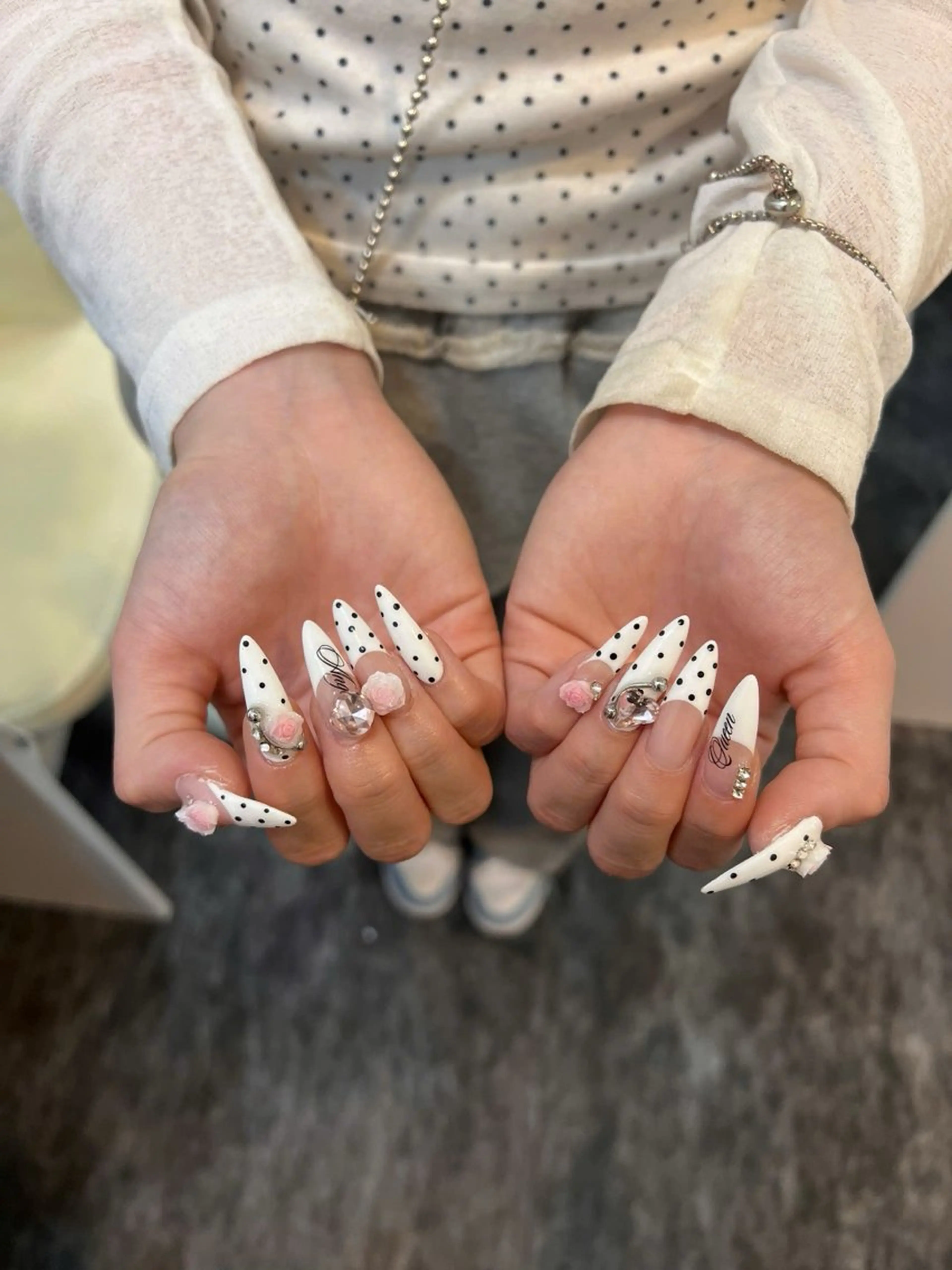 ネイル 長さ出し フレンチネイル グラデーション 卒業式 マグネットネイル Sora nail 長さ出し専門店のネイルデザイン