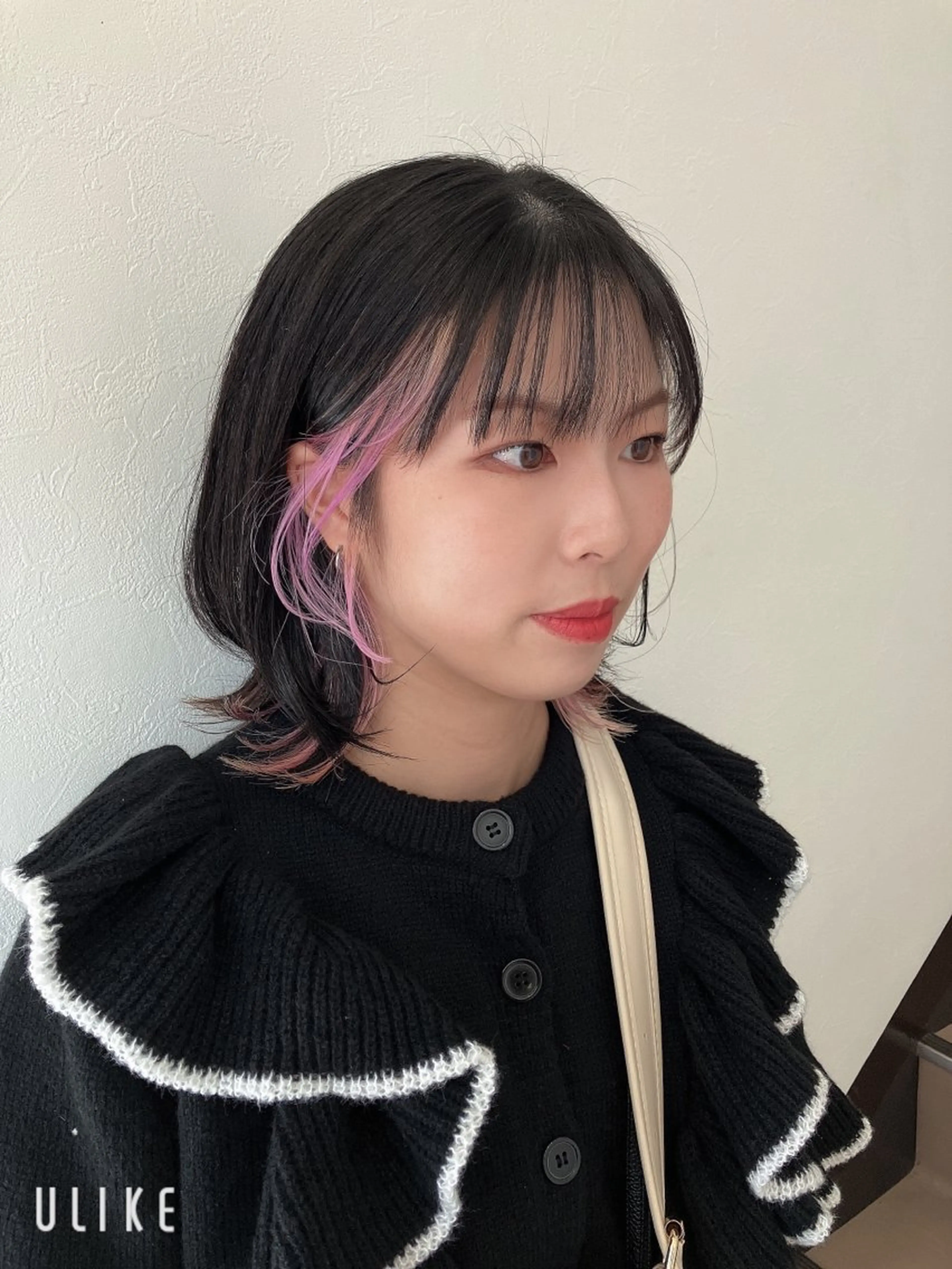 ミディアム くびれヘア 顔周りカット レイヤーカット 阿部 雲母のヘアスタイル