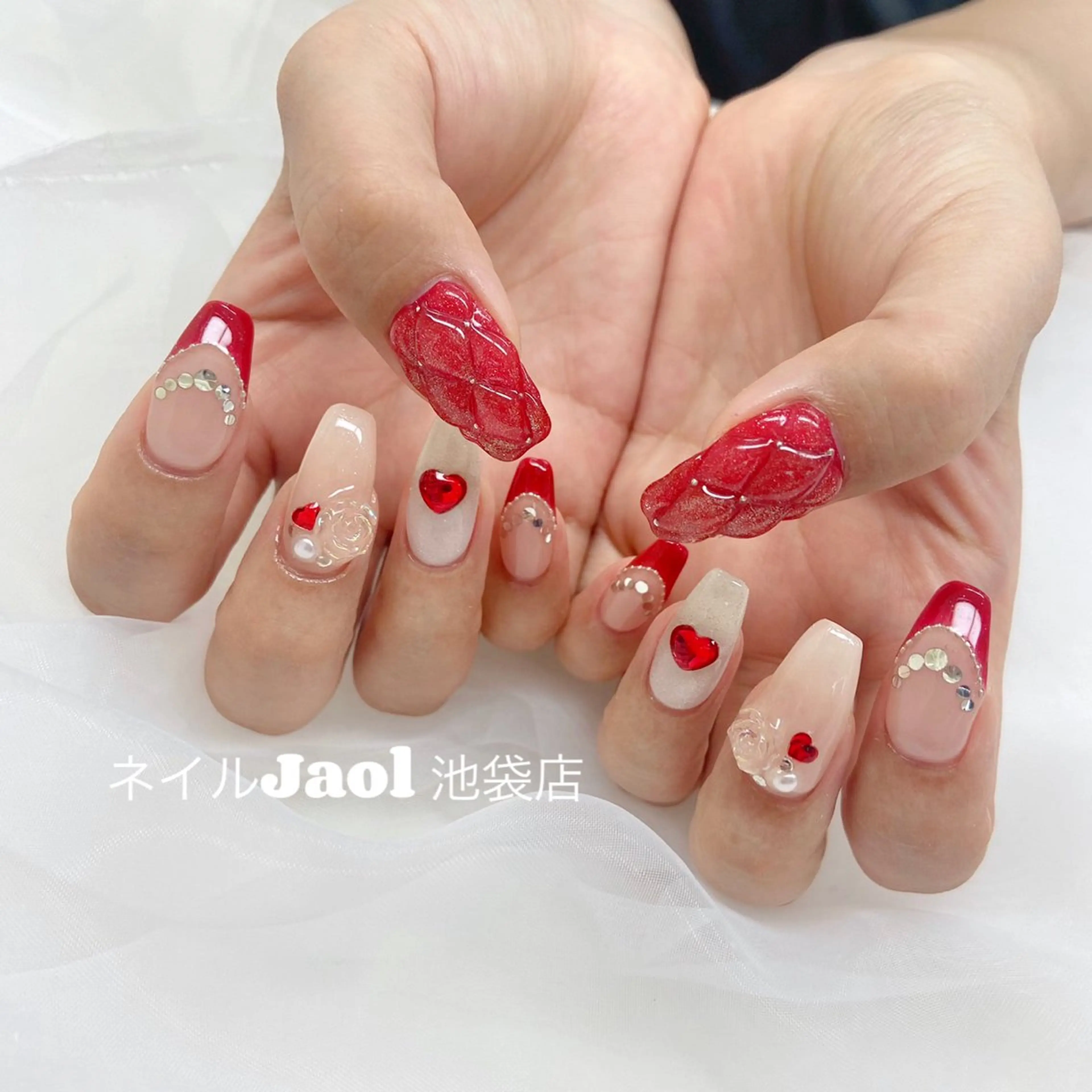 ロング 韓国風ヘア ネイルJaol 池袋のネイルデザイン