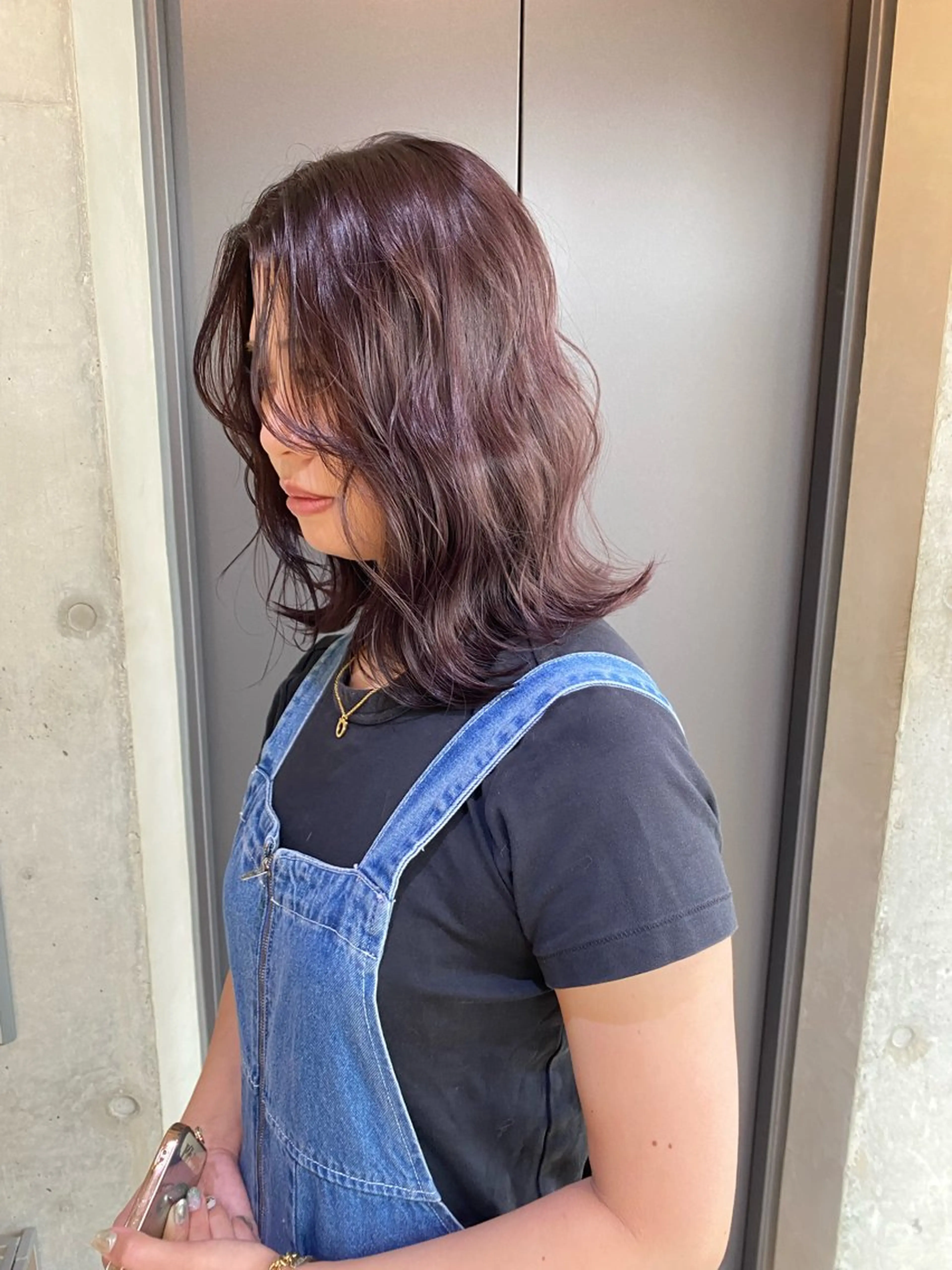 ミディアム カラー 太我/フェザーパーマ /ニュアンスパーマのヘアスタイル