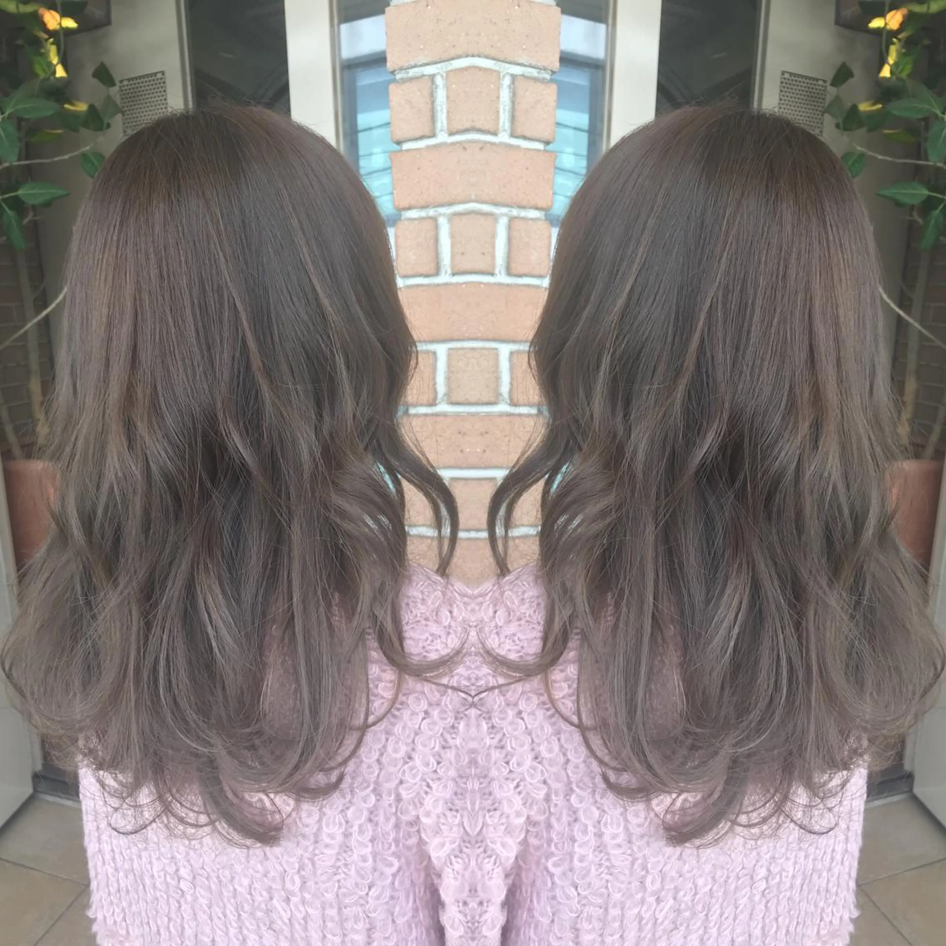 ミディアム カラー パーマ ヘアアレンジ メンズ キッズ マツエク・マツパ グレージュ サロンドミルク 原宿のヘアスタイル