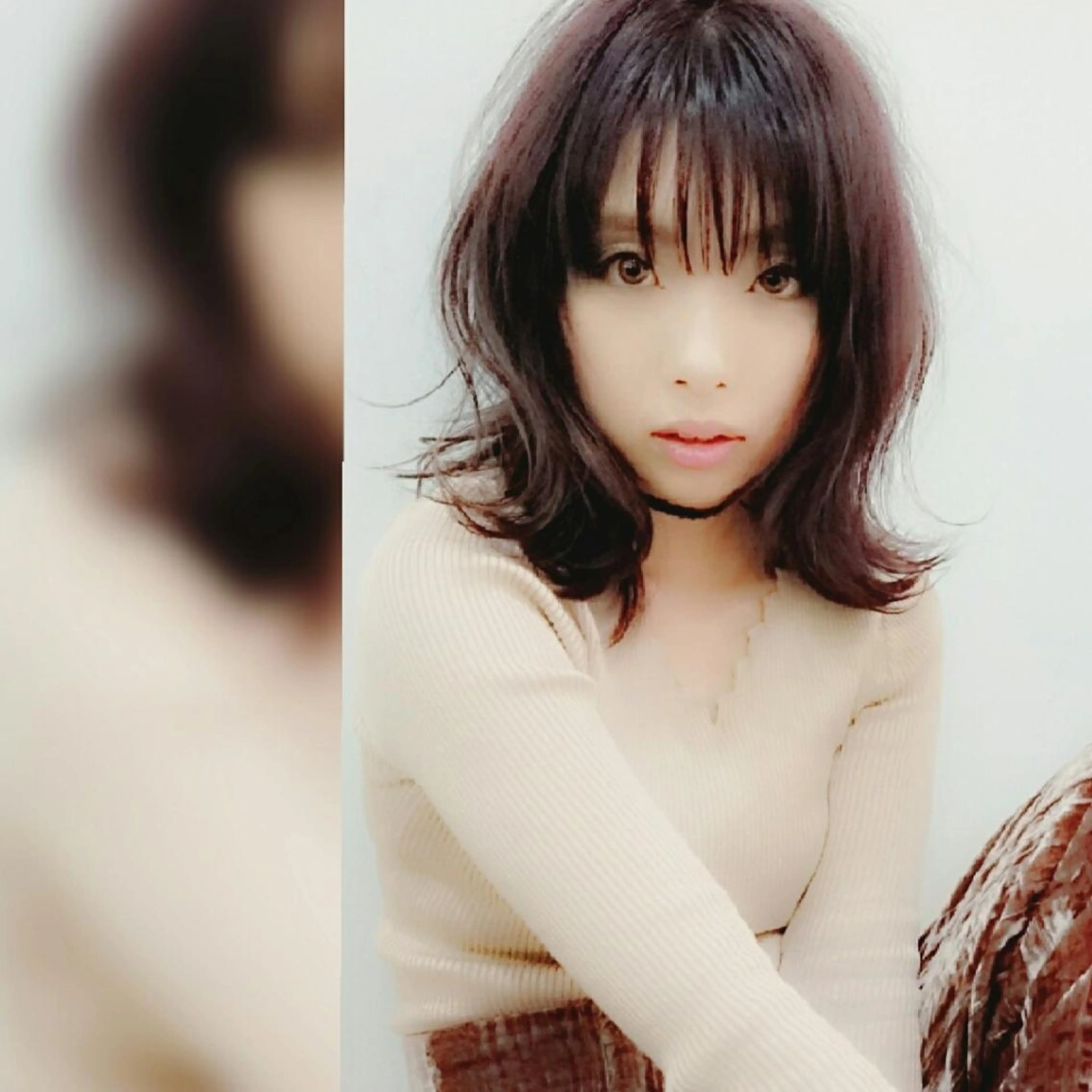 カラー ミディアム ma cherie naoのヘアスタイル