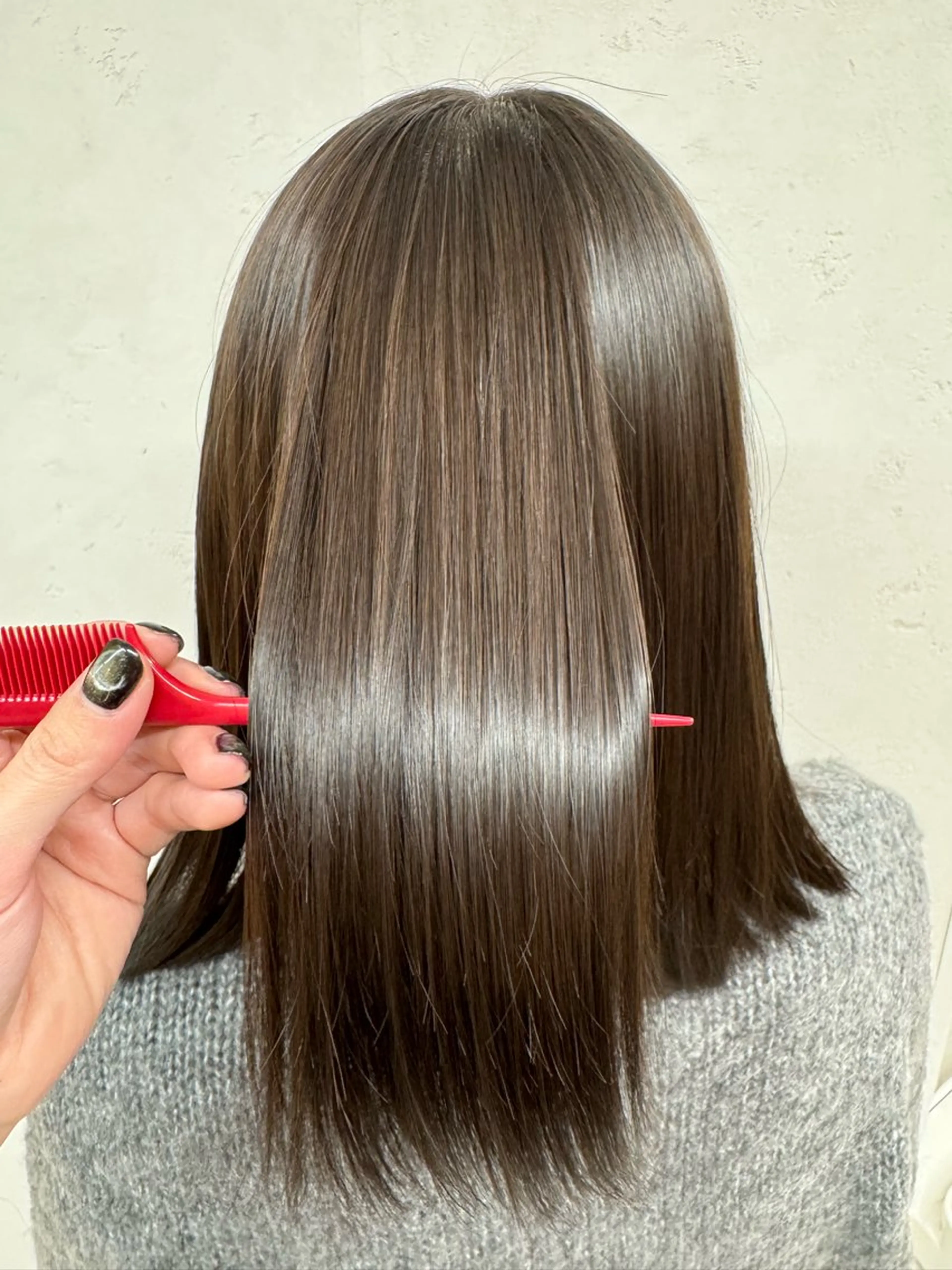 ミディアム カット 縮毛矯正 トリートメント パーマ/ハイトーン /吉田眞のヘアスタイル