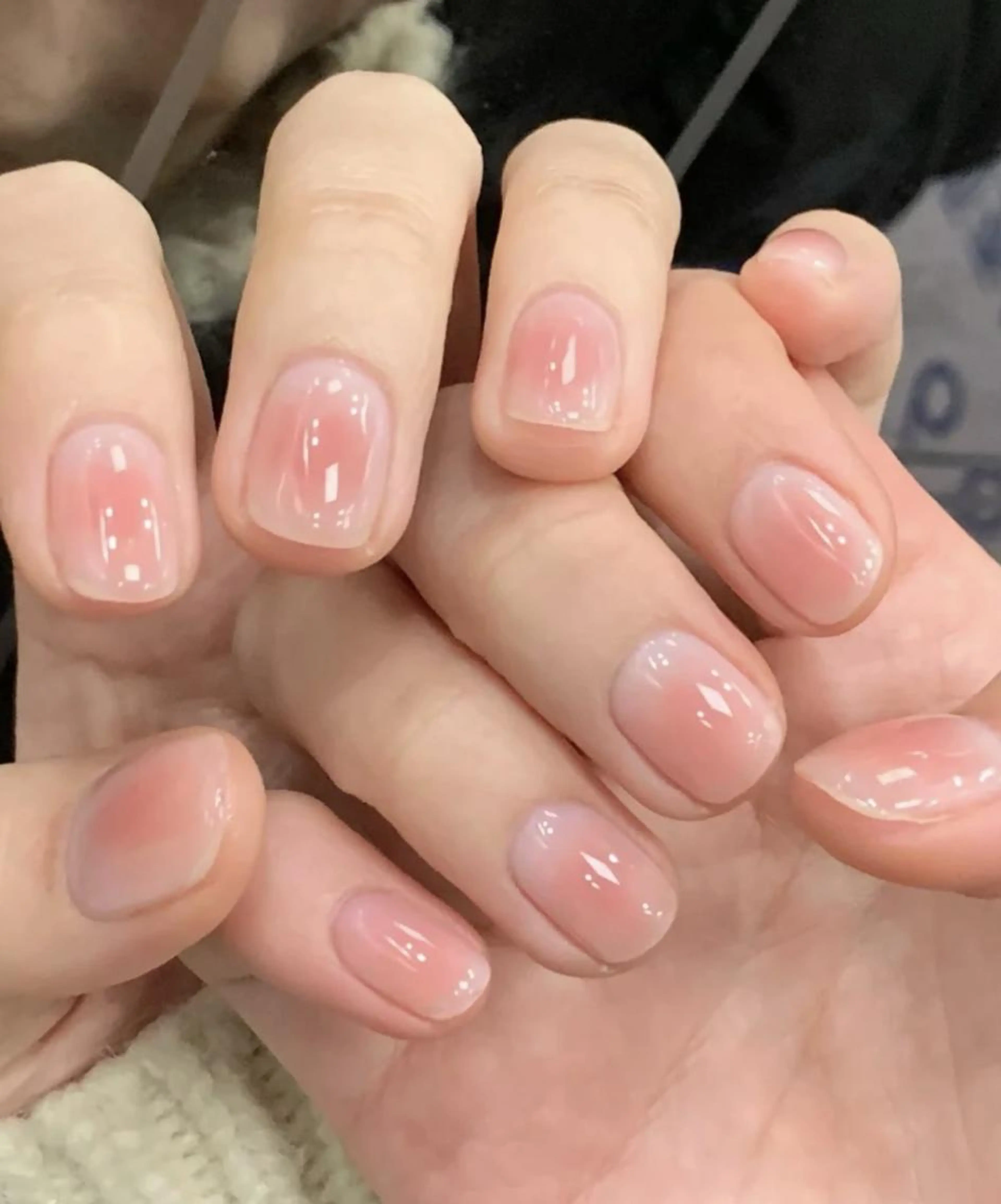 [初回ソフトジェルオフ無料]💅ベースカラー付けチーク ネイル✨の写真