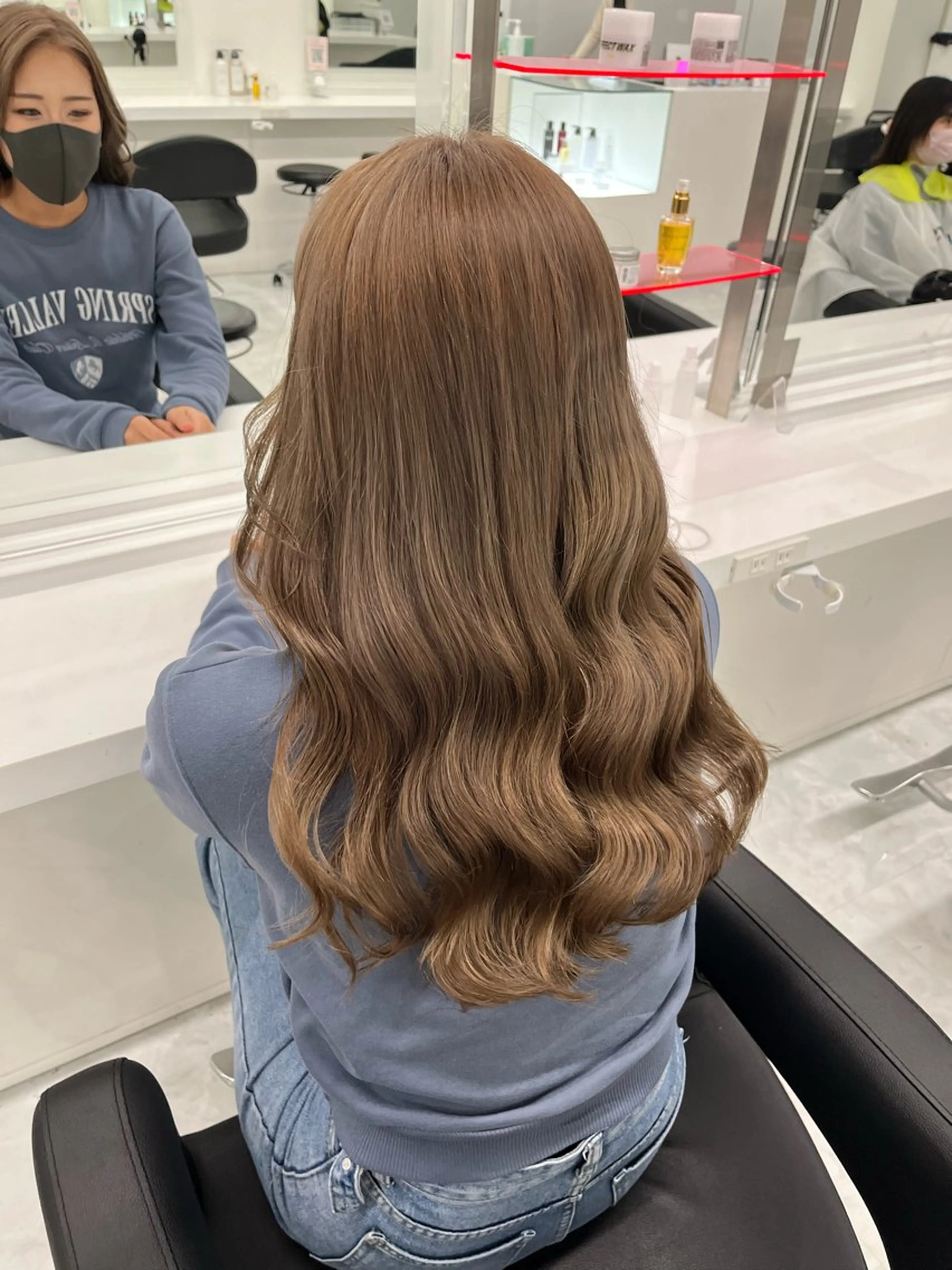 セミロング カラー 韓国風透明感カラー‎ /yurinのヘアスタイル