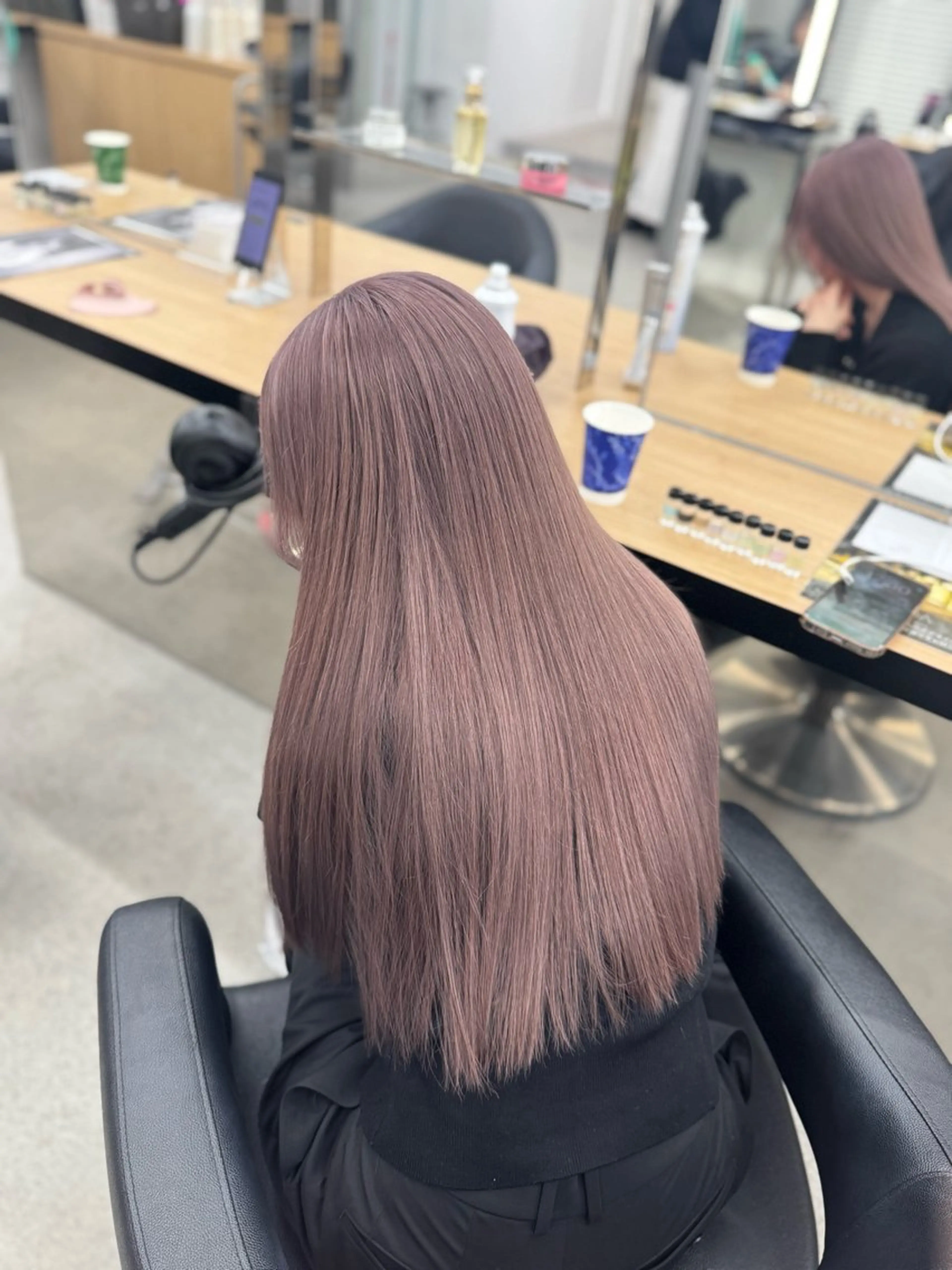 セミロング カラー ヘアアレンジ ヘアカラー トリートメント ヘッドスパ ヘアセット 🤍淡色ピンク&ラベ ンダーYUKI🤍のヘアスタイル