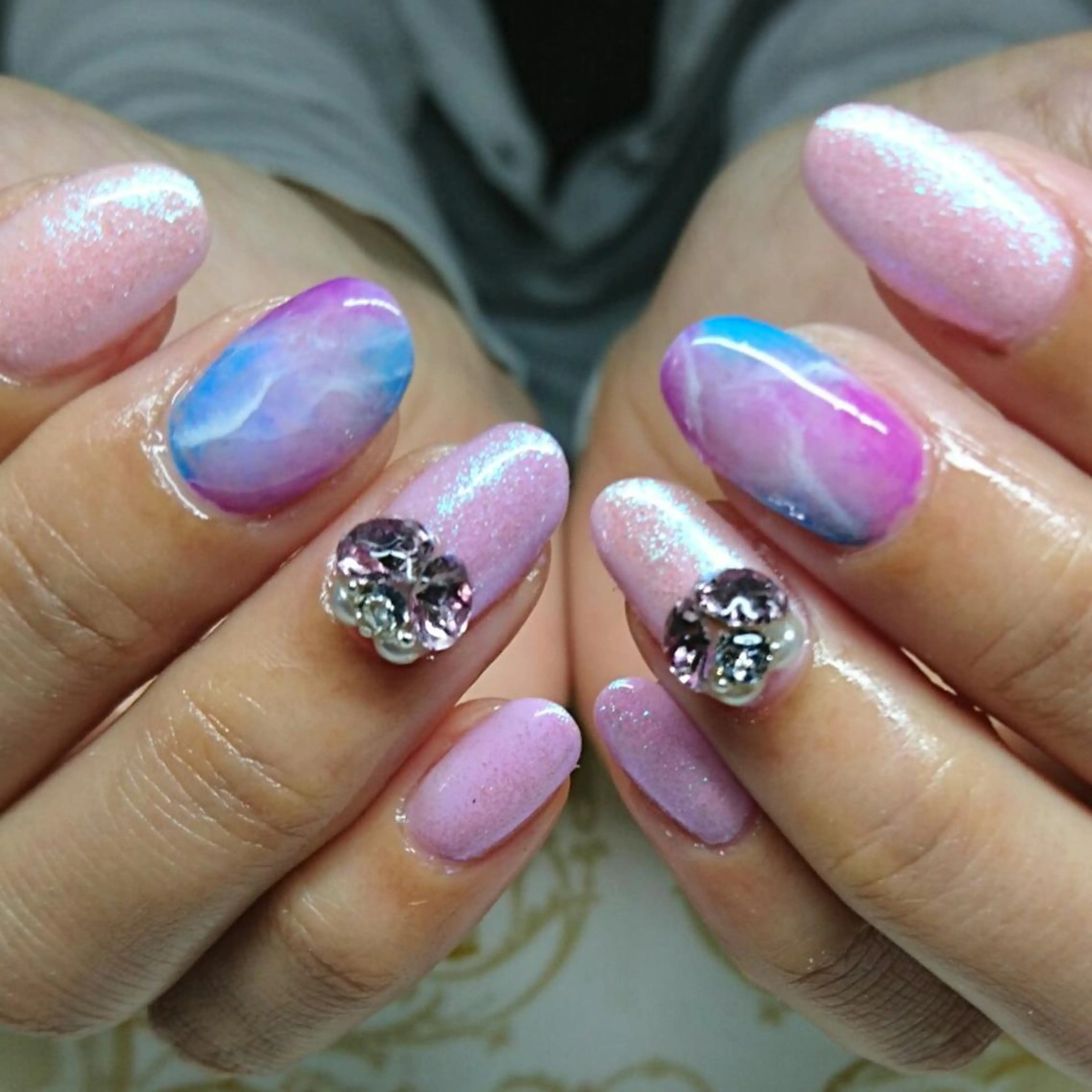 ネイル 大理石ネイル(マーブル) nail salon macaron のネイルデザイン