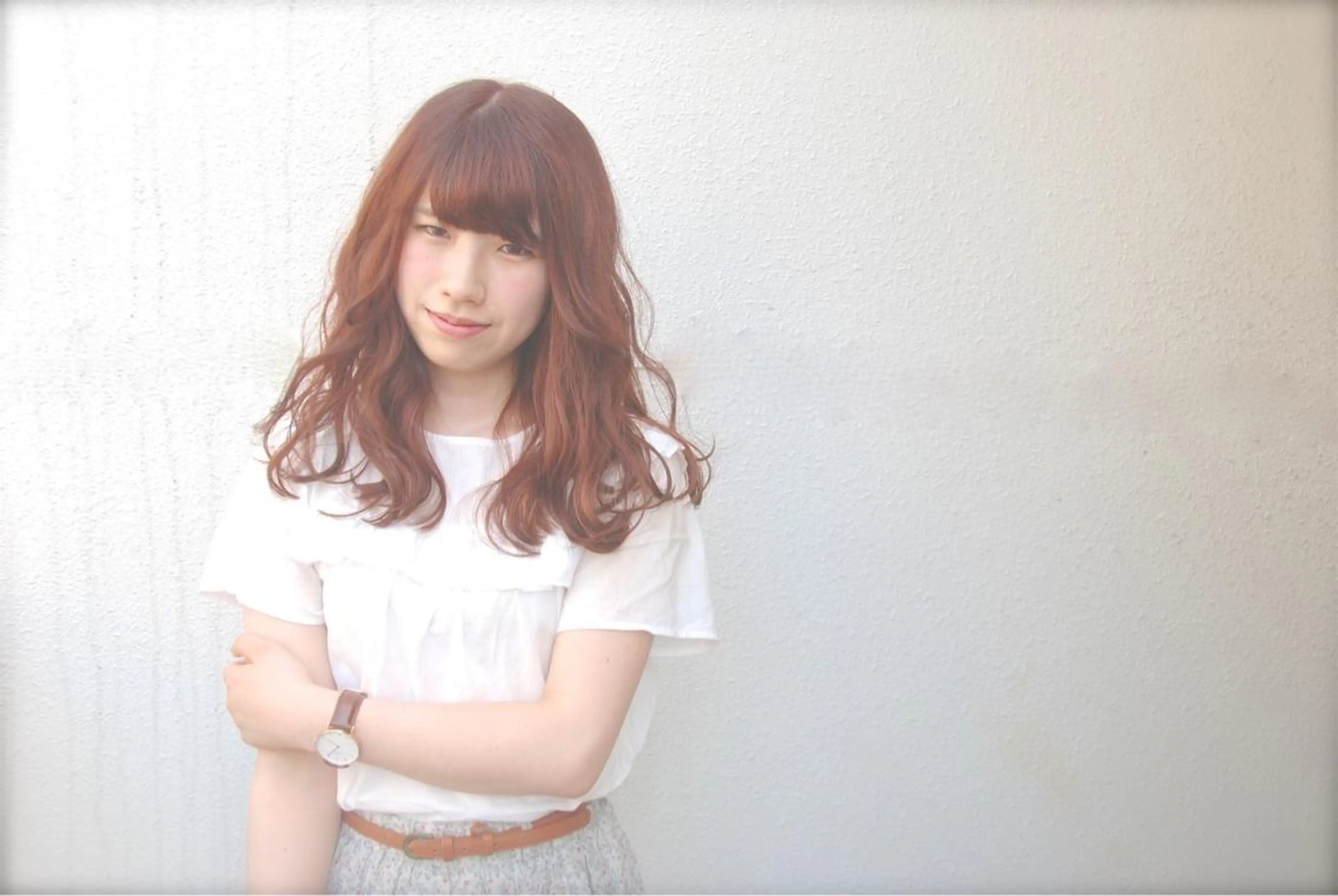 セミロング カラー ダブルカラー ピンクカラー ピンクパープル パープルカラー インナーカラー/天神 ブリーチ/吉田のヘアスタイル