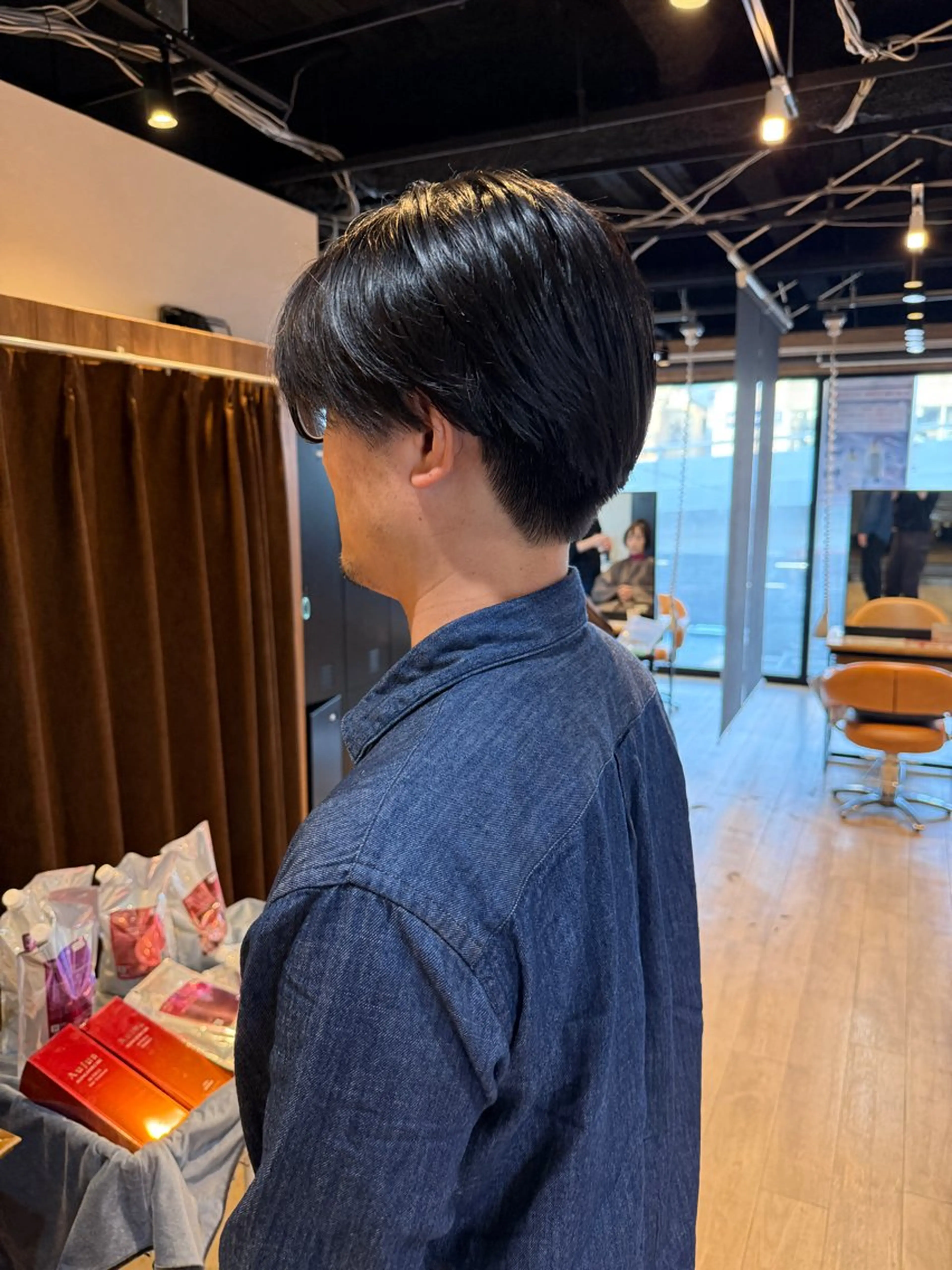 メンズ センターパート カット 🦋メンズカット/パ ーマモデル紀輔🦋‪のヘアスタイル