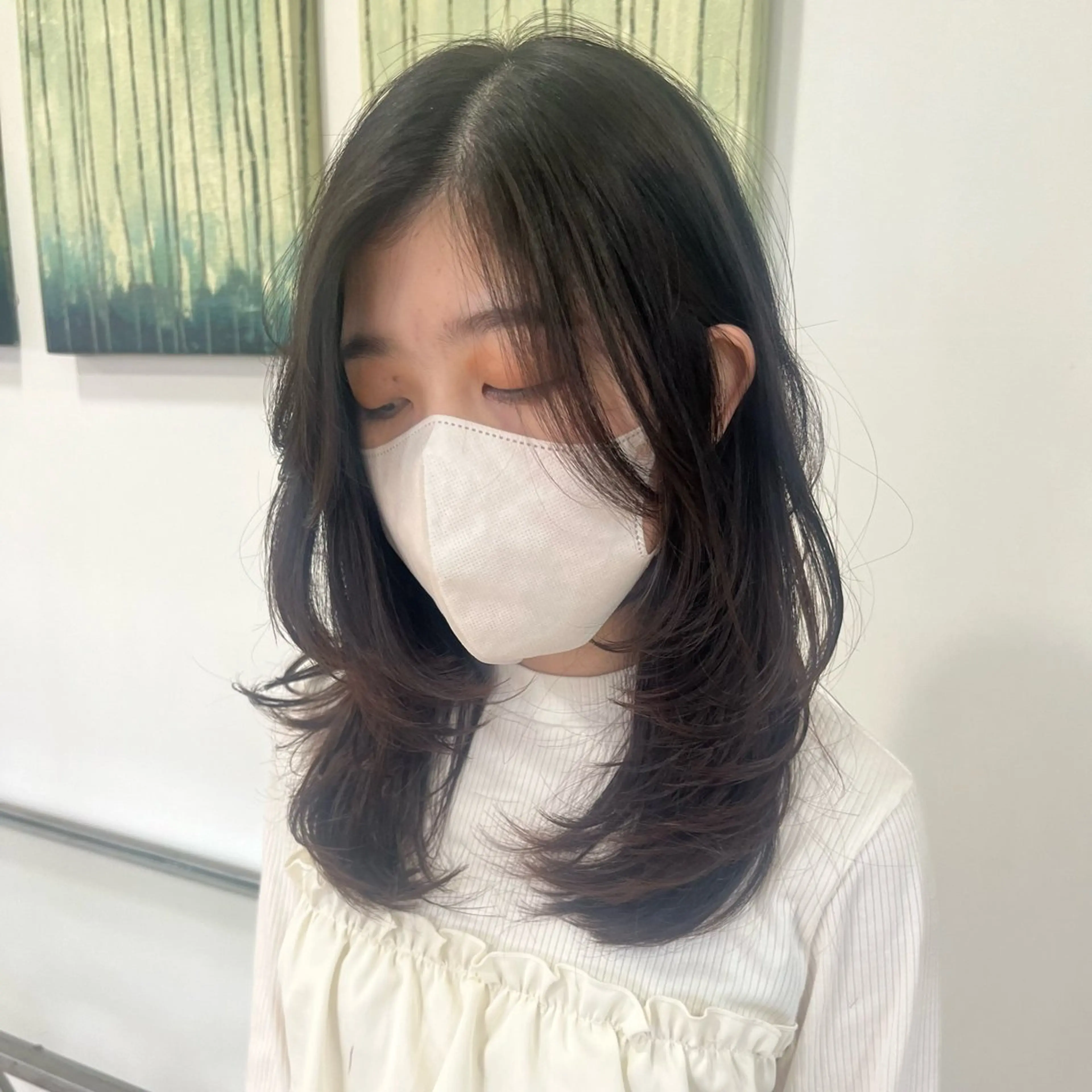 セミロング レイヤーカット 宮成 佳歩のヘアスタイル