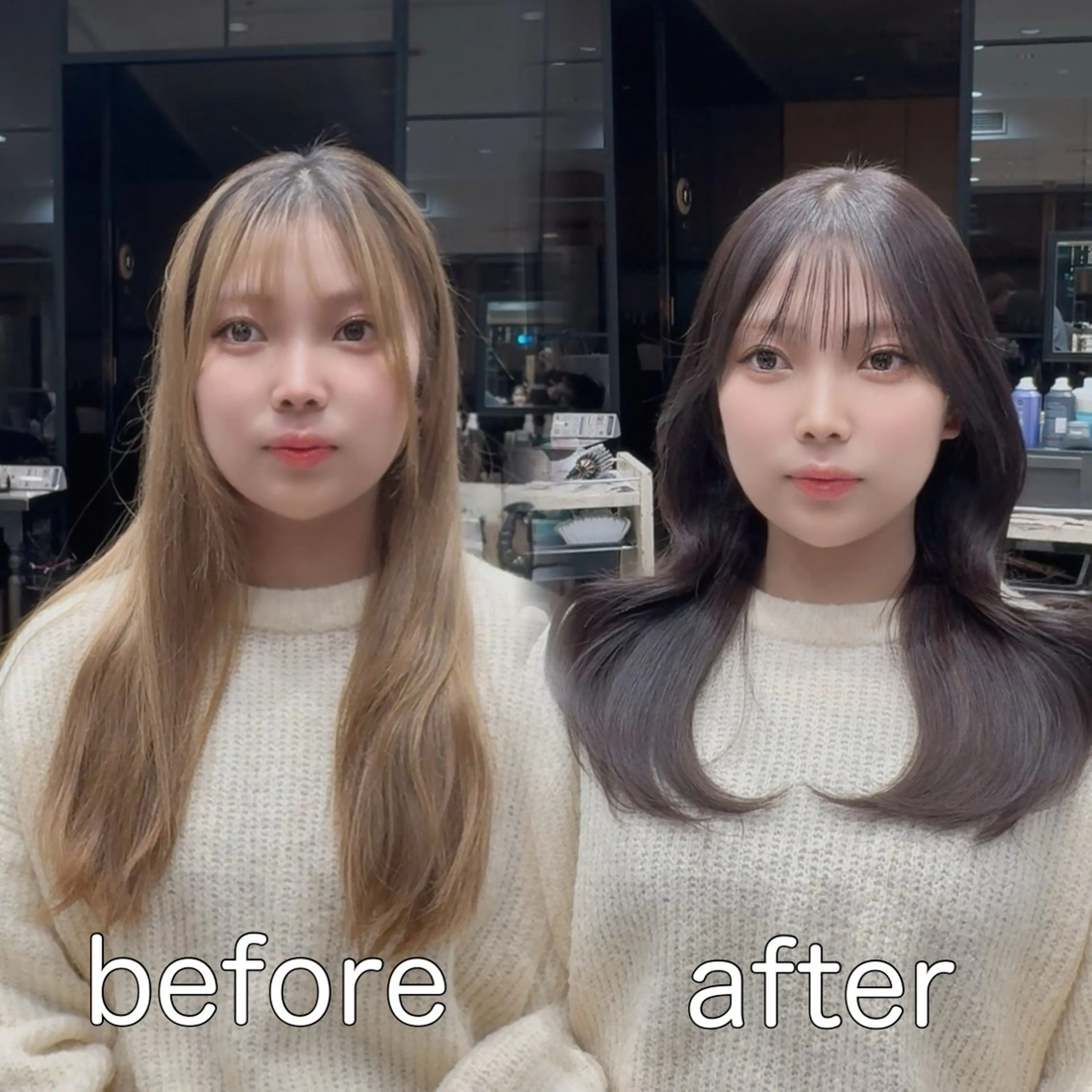 セミロング カット ヘアカラー トリートメント 新宿/レイヤー 顔周りカット溝手優太のヘアスタイル