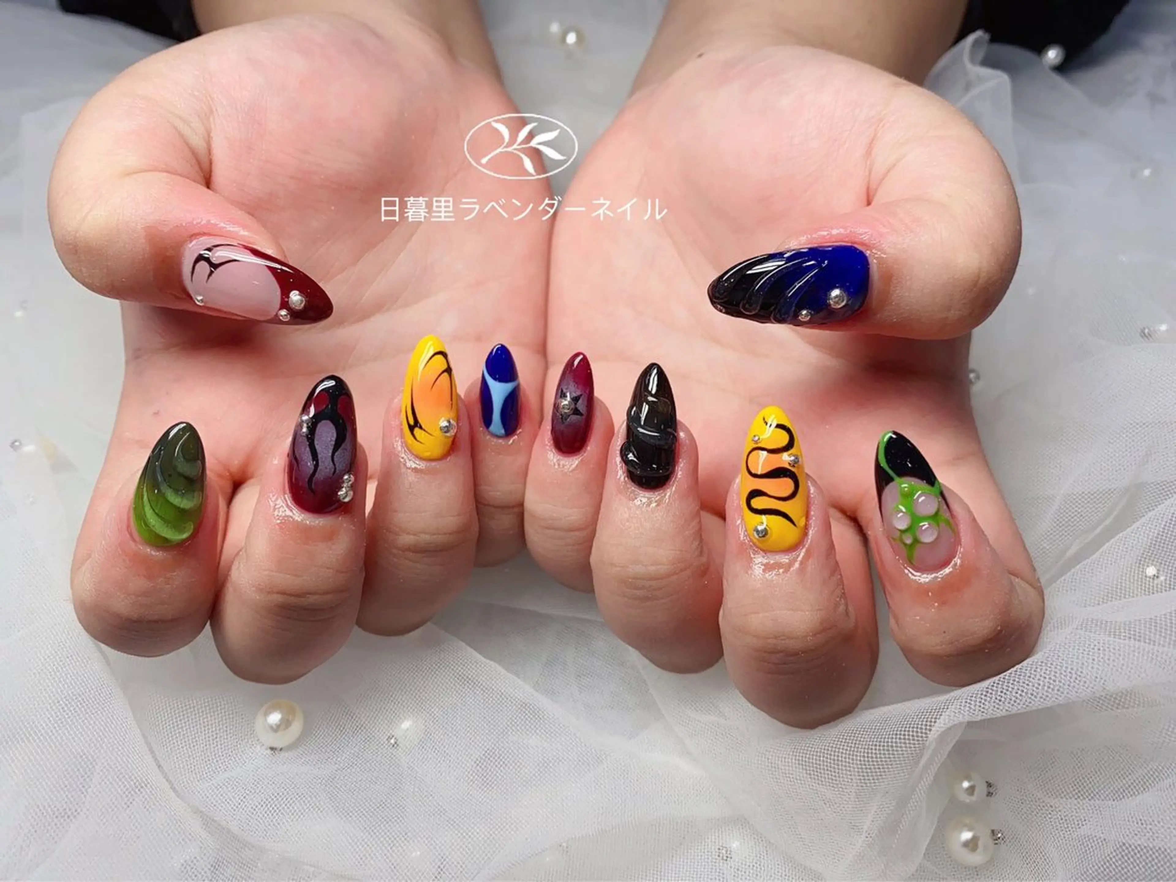 ネイル ハンドネイル ラベンダー💖日暮里 ルル💖ネイルのネイルデザイン