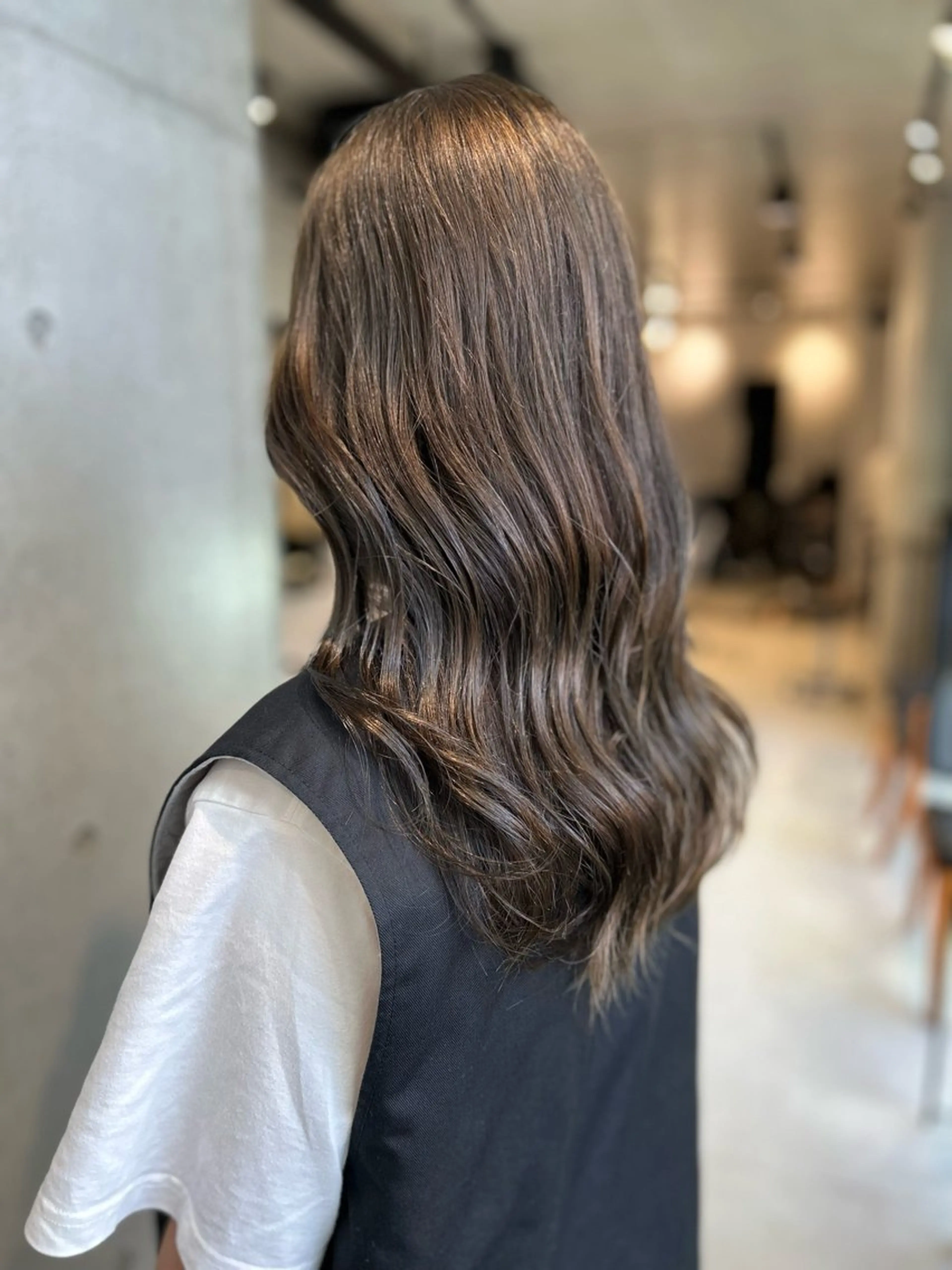 ロング カラー グレージュ レイヤー/グレージュ 髪質改善/コウスケのヘアスタイル