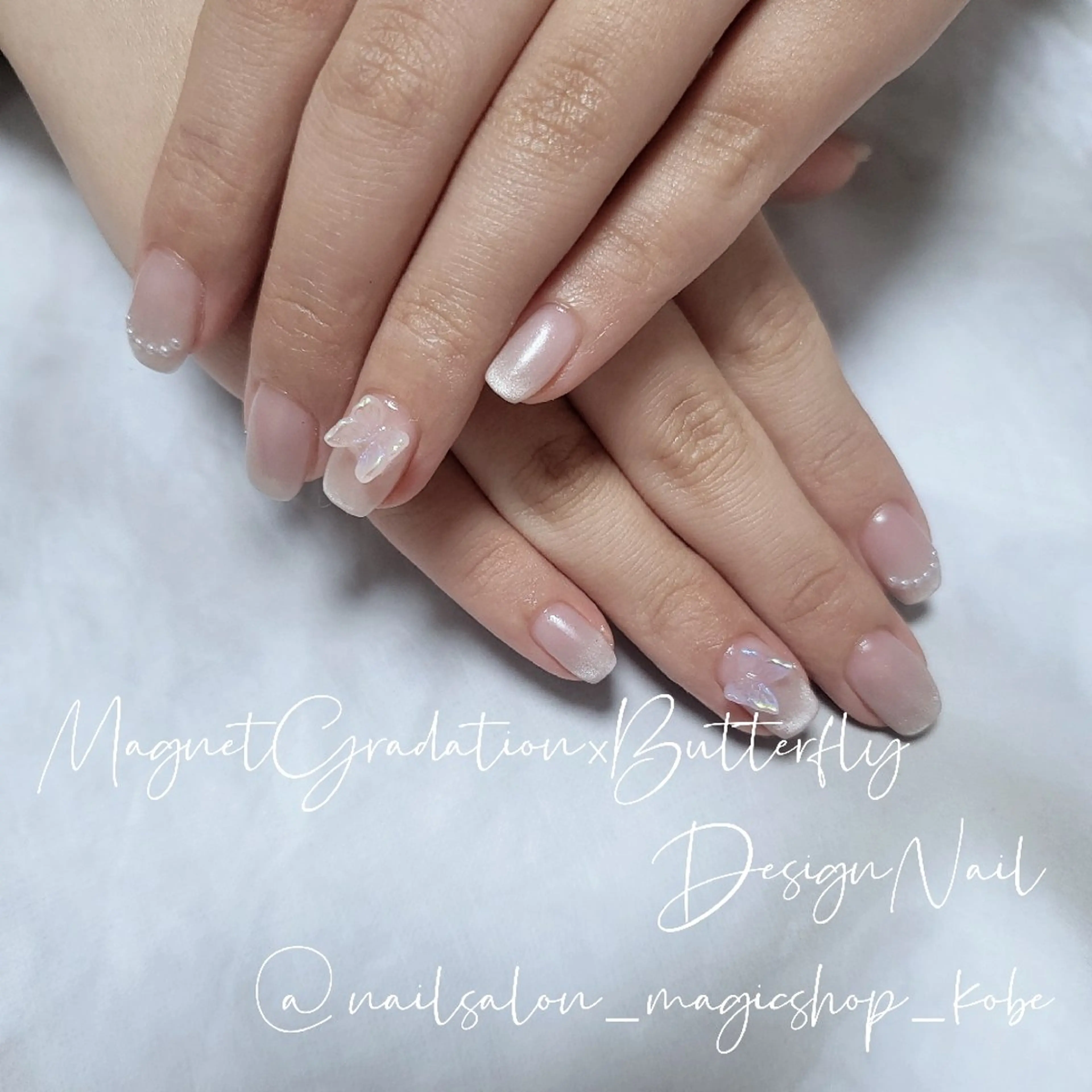 ネイル フレンチネイル ジェルネイル グラデーション マグネットネイル シンプルネイル ハンドネイル Nailsalon MagicShopのネイルデザイン