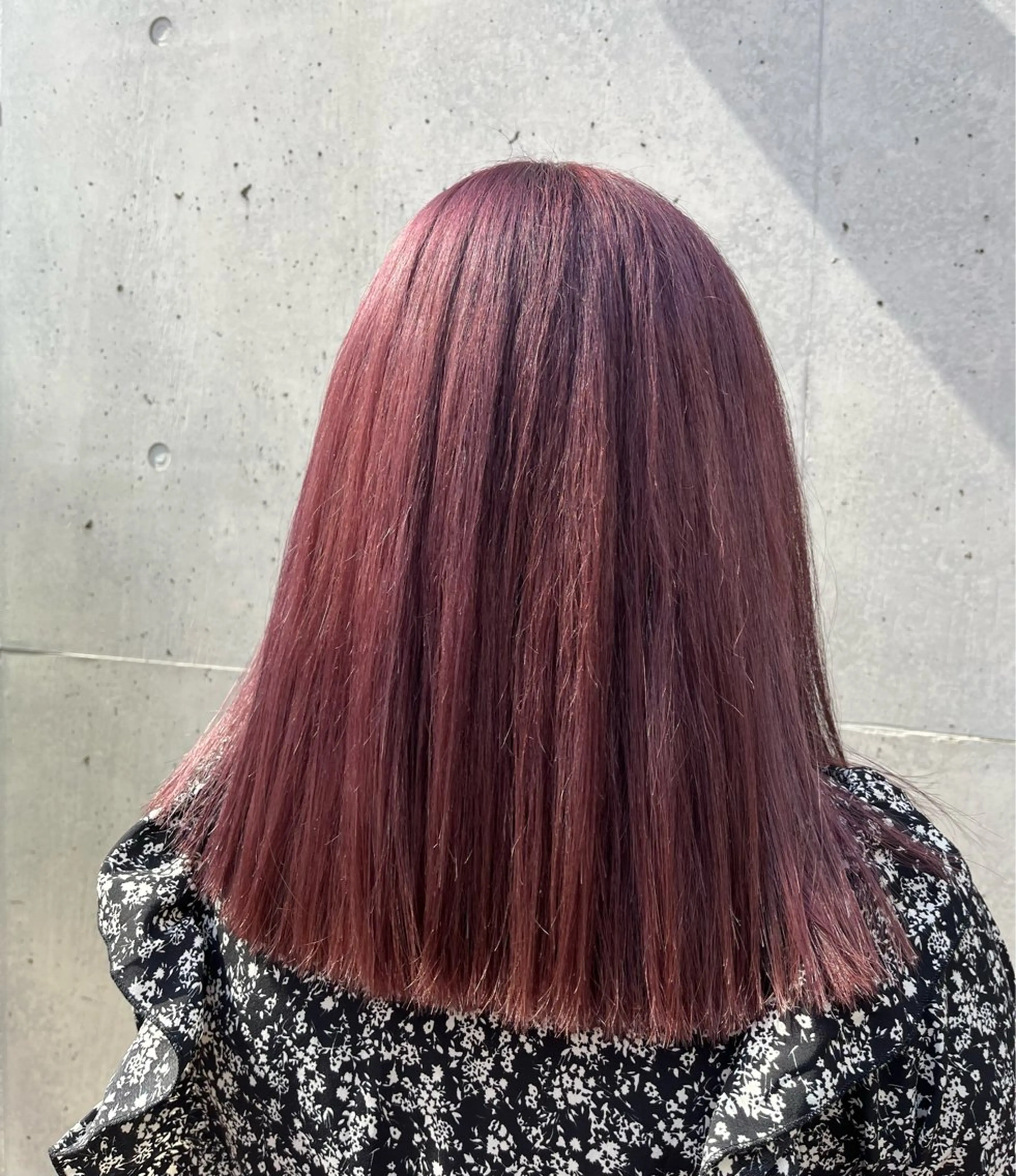 セミロング カラー ブリーチ ラベンダーカラー ピンクカラー 西田辺/ブリーチ/ SASARAのヘアスタイル