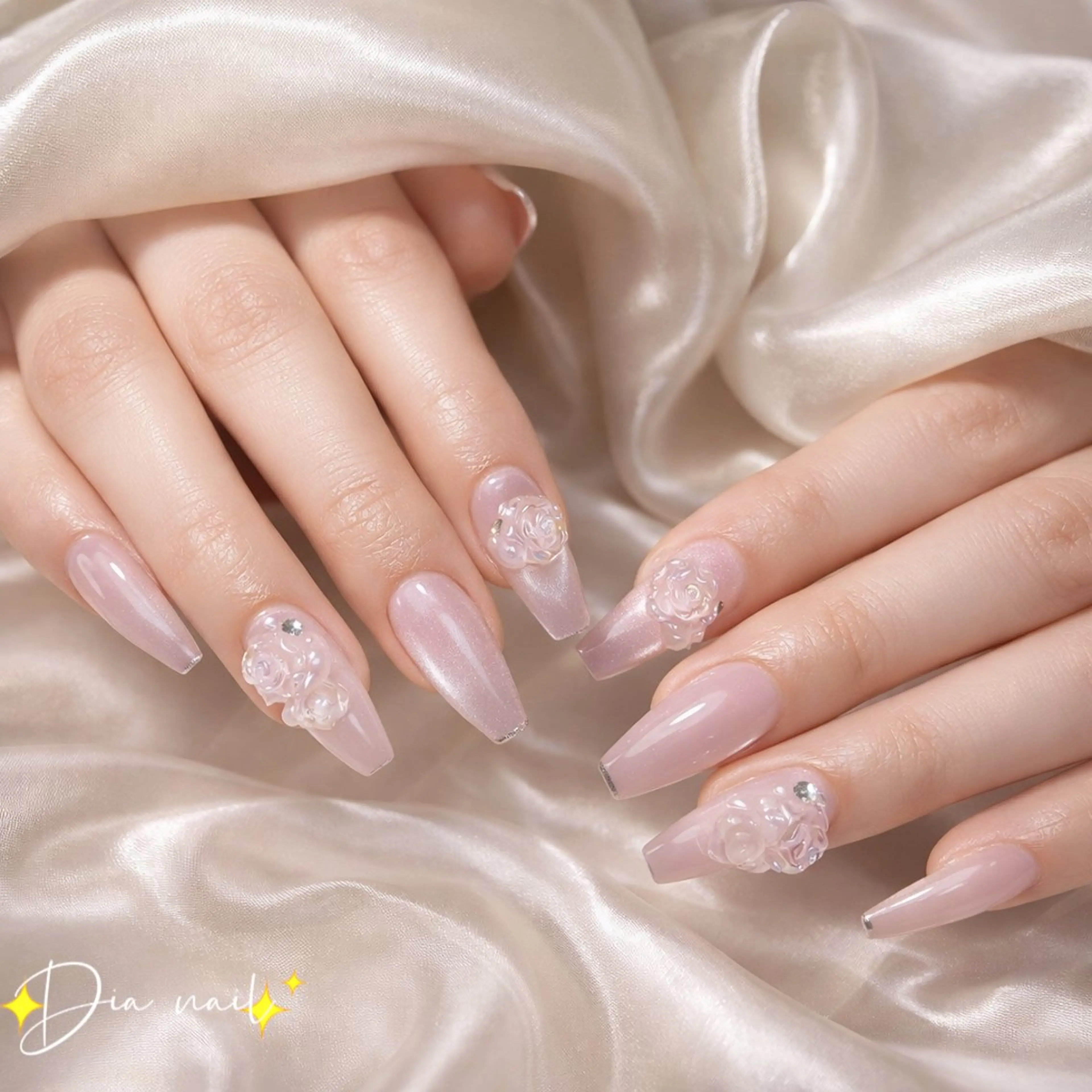 ネイル チークネイル ジェルネイル グラデーション マグネットネイル ニュアンスネイル Di'a nail ネイルサロンのネイルデザイン