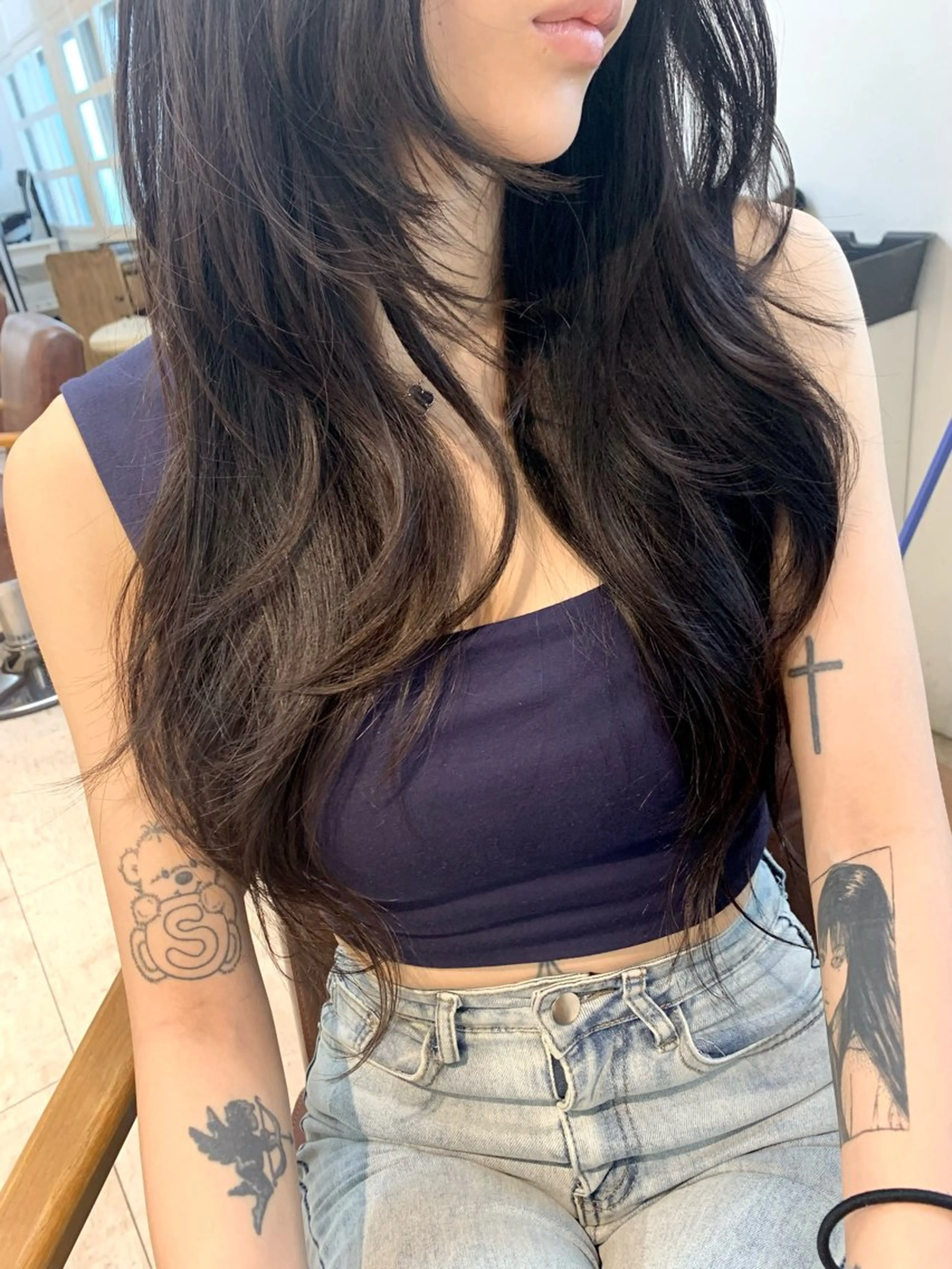 ロング プルエクステ エクステ レイヤーカット ✨ハイトーン✨艶髪 ✨髪質改善✨和田のヘアスタイル