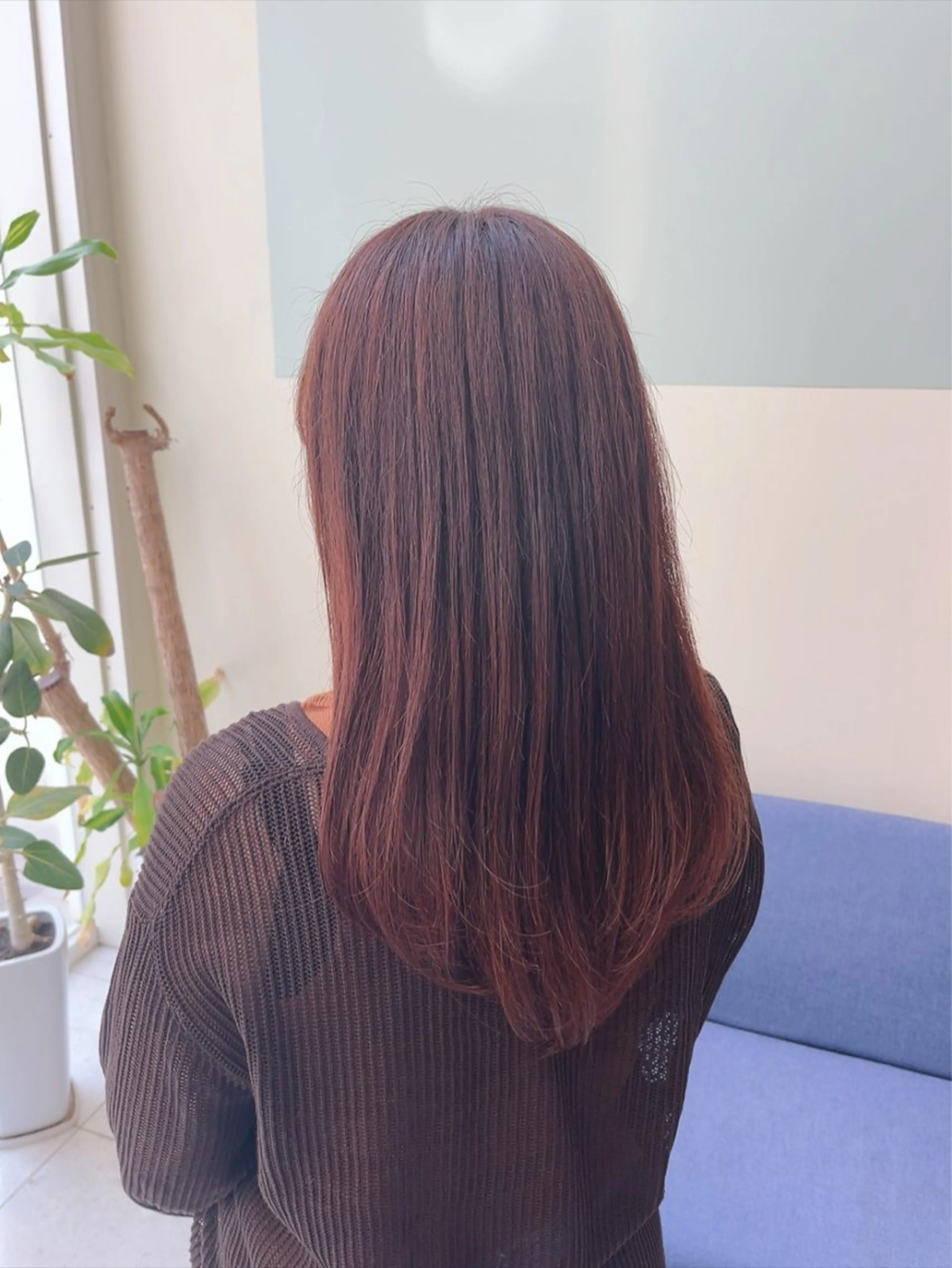 ロング カラー オレンジ ヘアカラー トリートメント mateca・hair所属・林 真之介のヘアスタイル