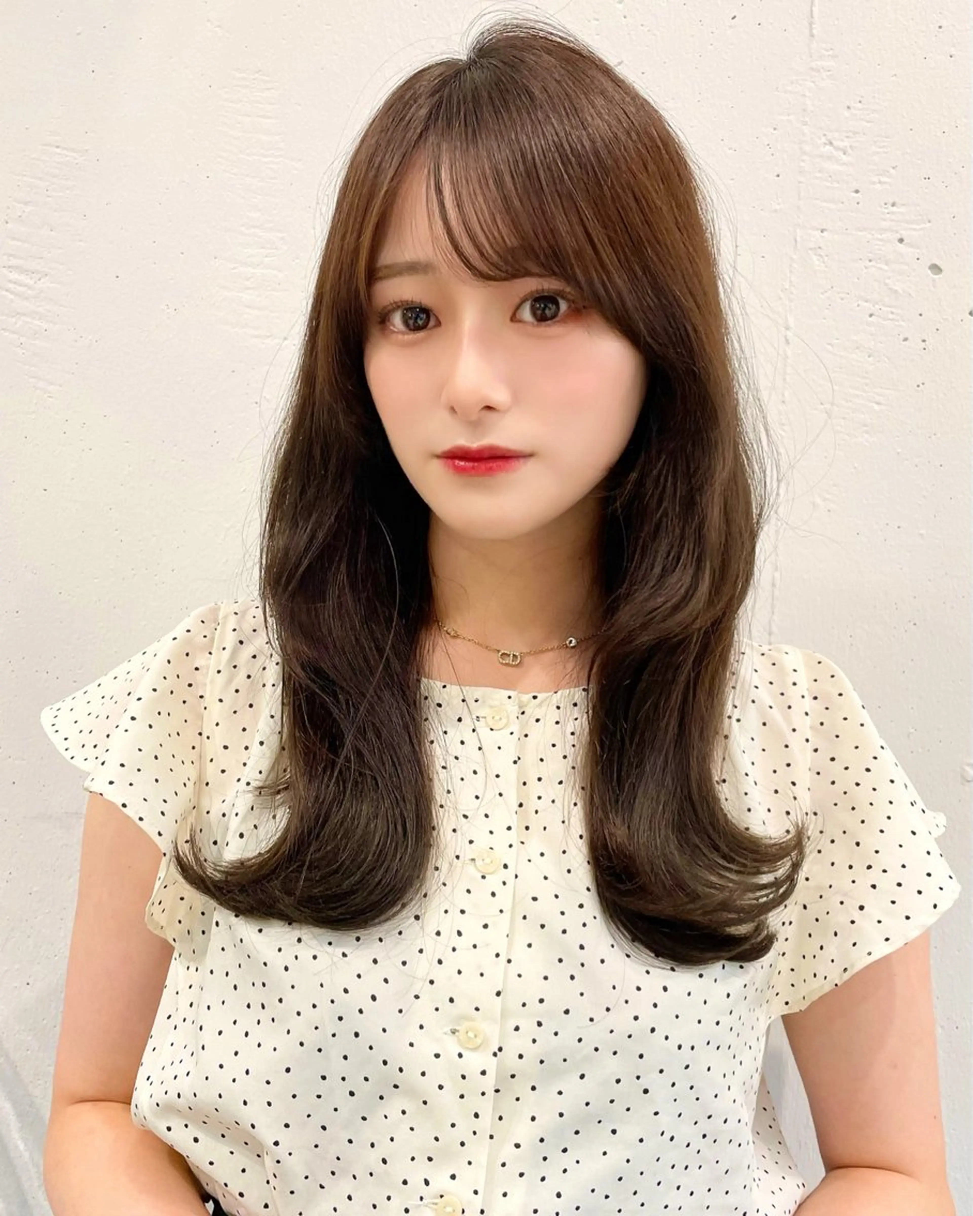 セミロング カラー カット ヘアカラー トリートメント 韓国ヘア🤍顔周り/ 髪質改善✨/林遼一郎のヘアスタイル