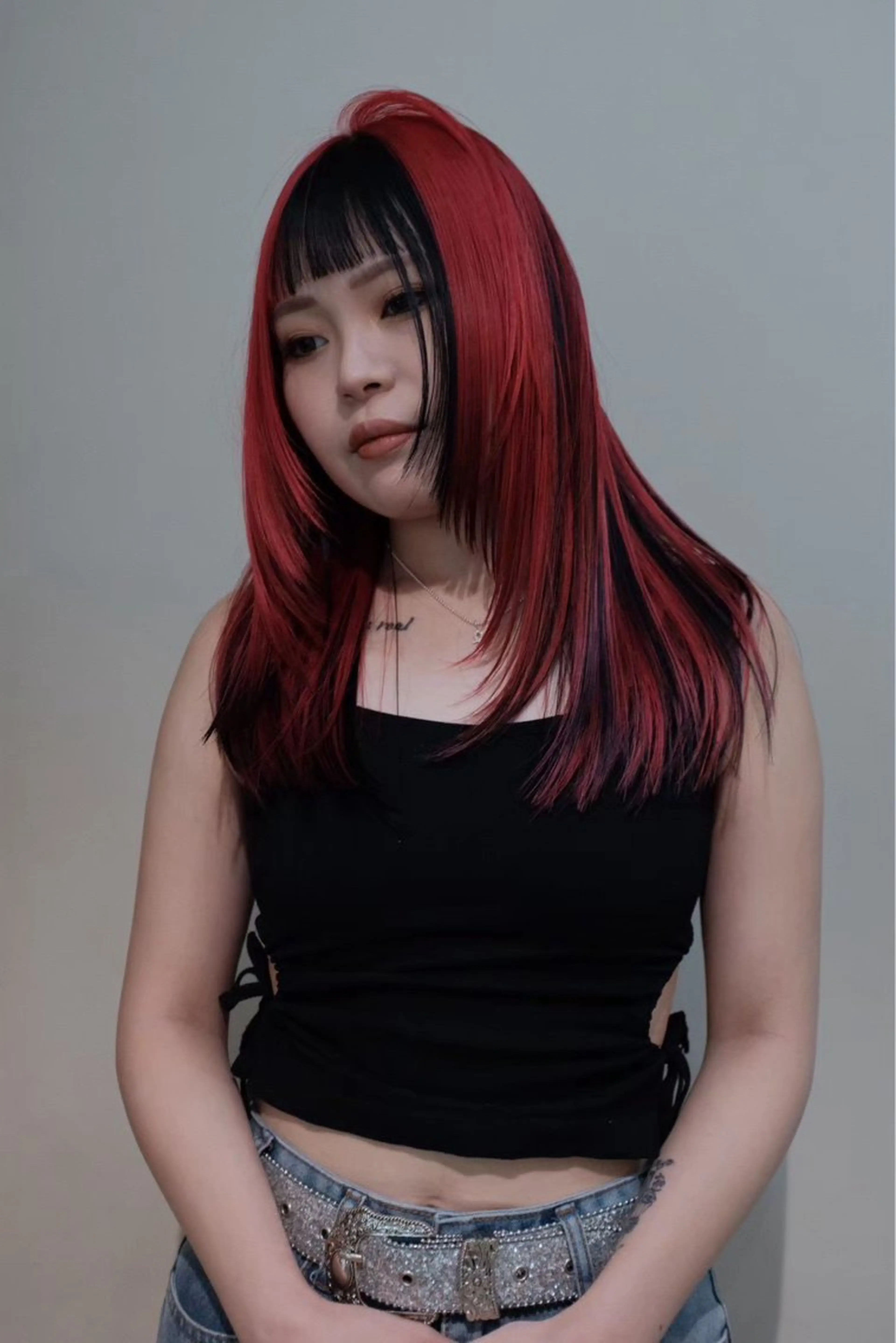 セミロング カラー ヘアアレンジ カット ヘアカラー トリートメント OPUSダブルカラー ケアブリーチのヘアスタイル
