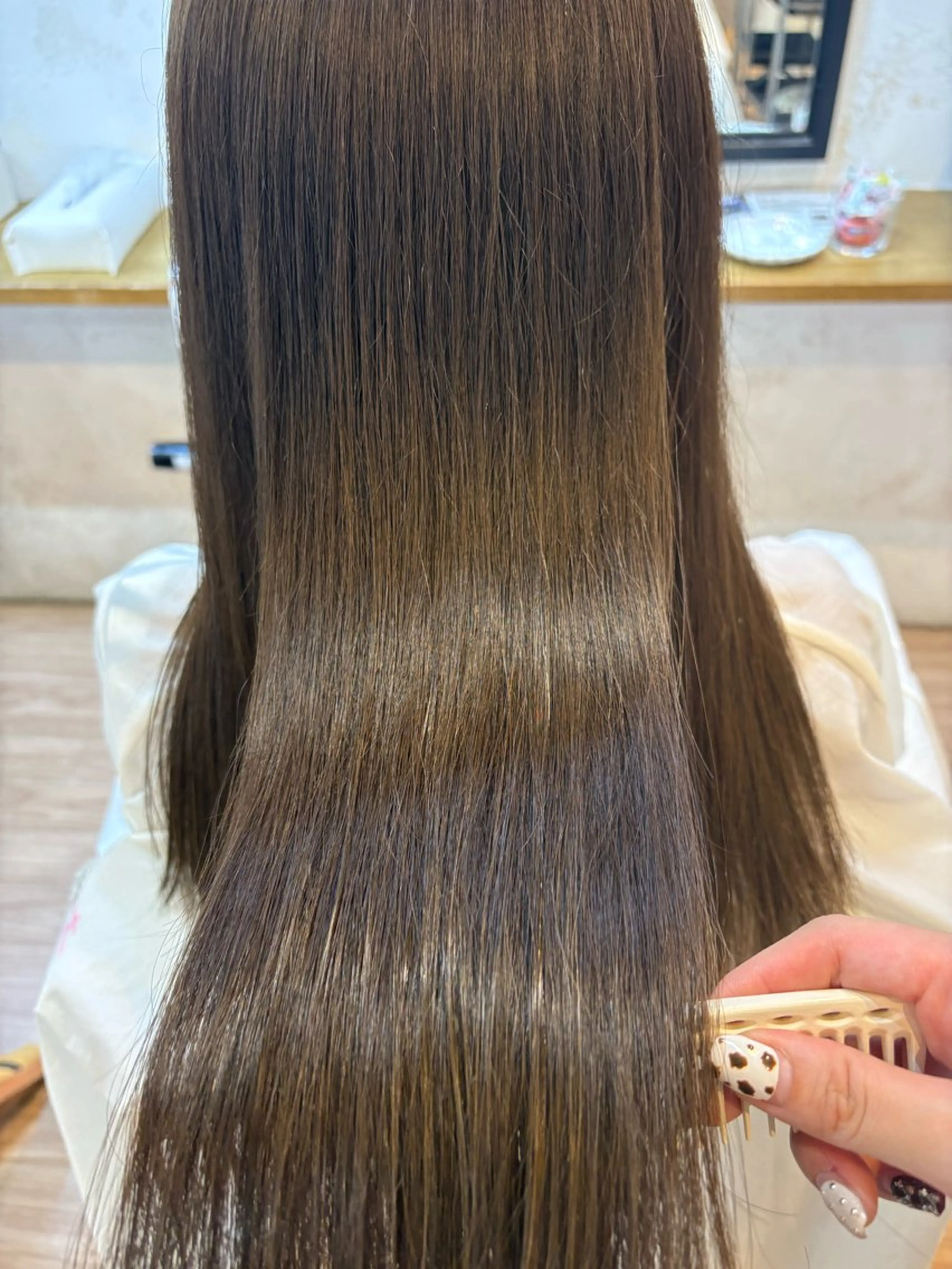 ロング ヘアカラー トリートメント 韓国ヘアー🇰🇷 MIWAのヘアスタイル