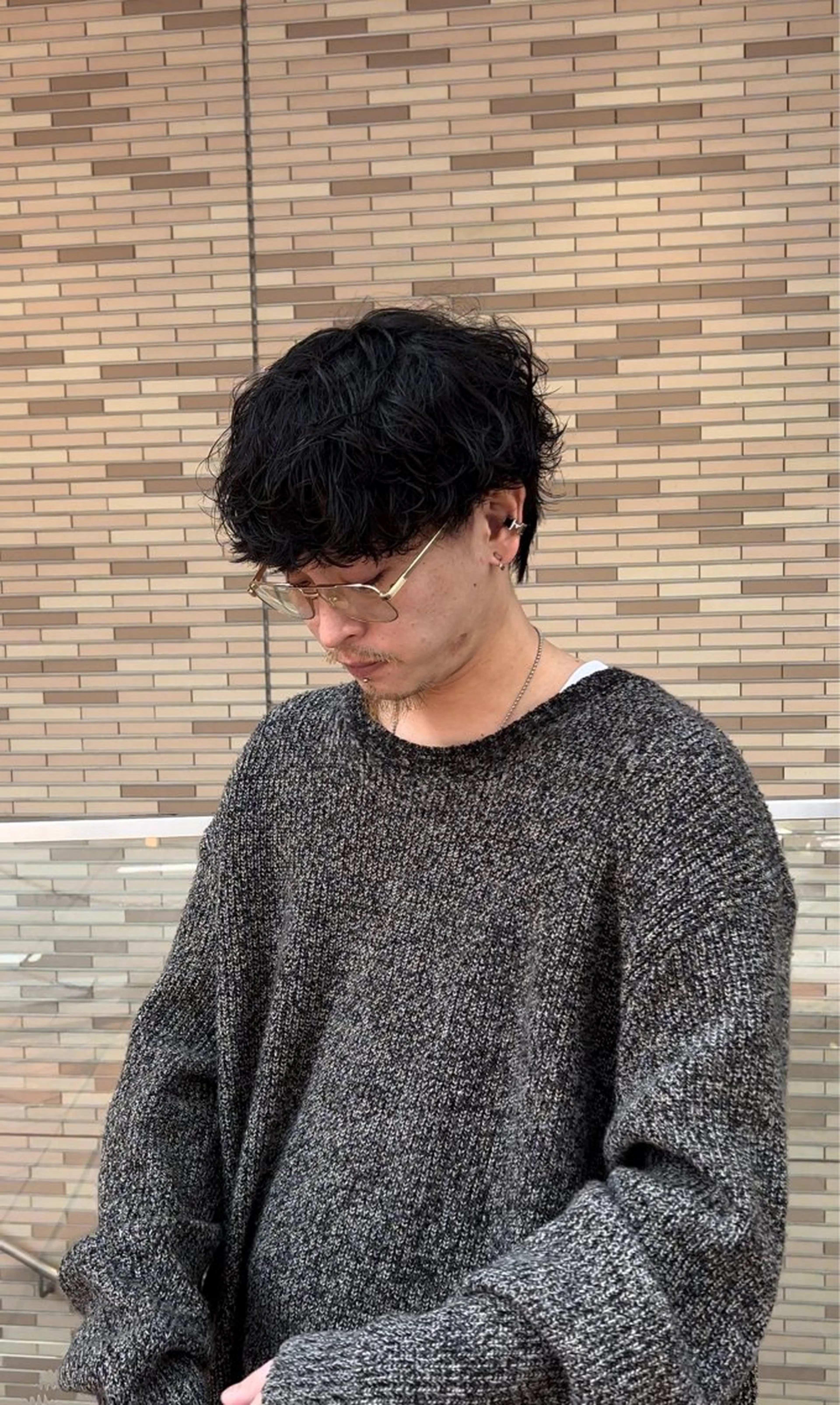 ミディアム パーマ カット パーマ 大阪/梅田/シャドウ パーマ/ノボリユウタのヘアスタイル