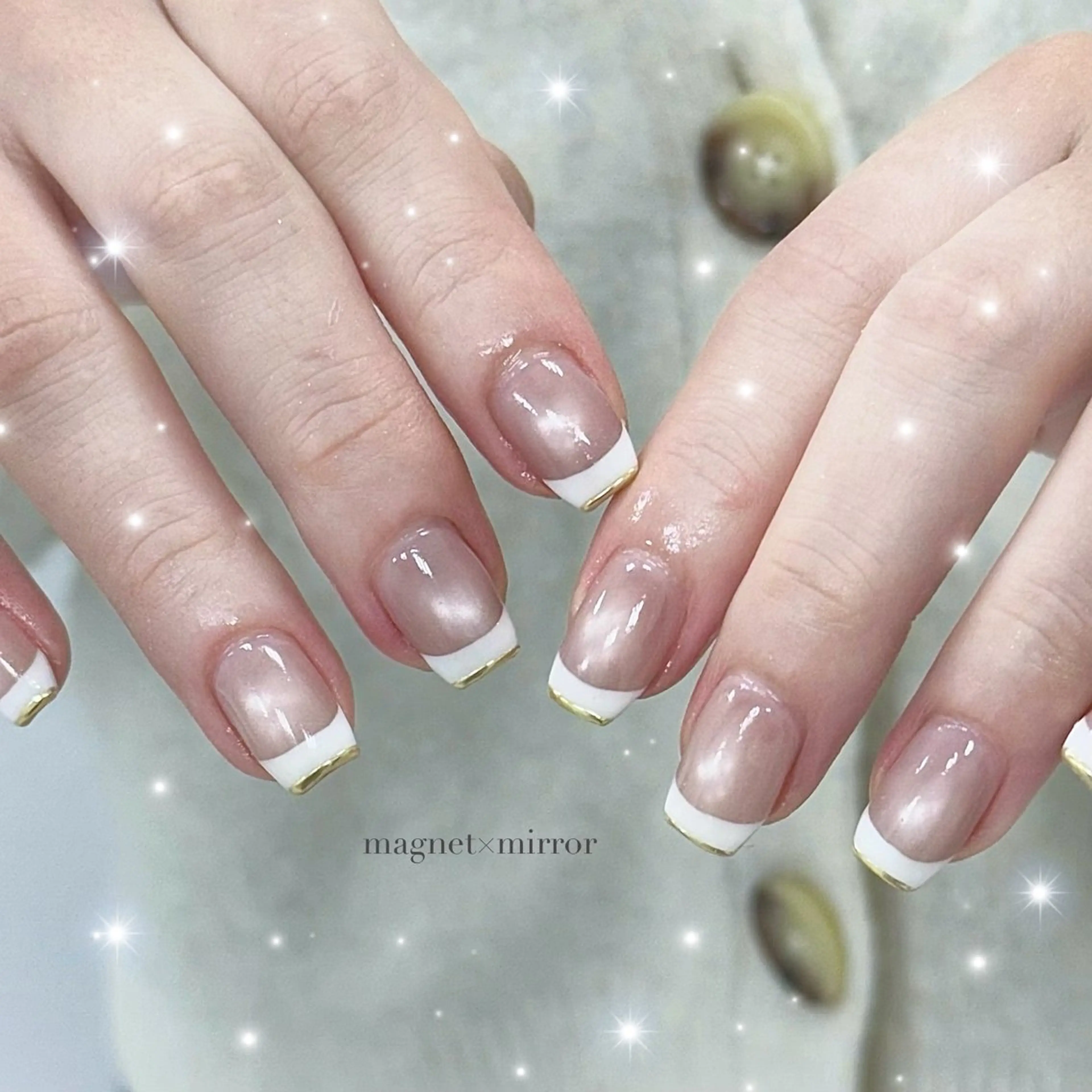 ネイル マグネットネイル ミラーネイル ワンホンネイル ハンドネイル Purasia高橋✧ マグ/ワンホン/地雷のネイルデザイン