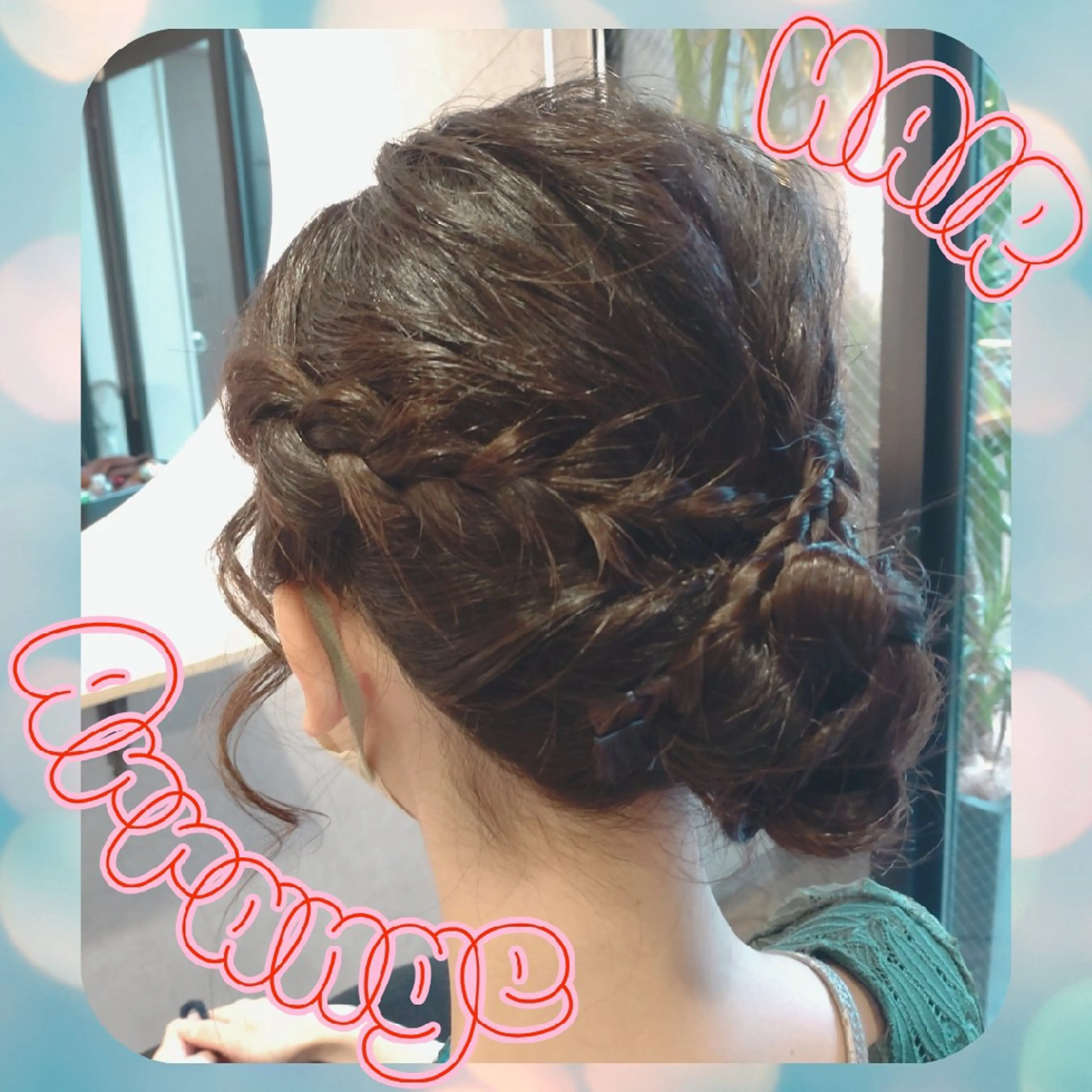 セミロング ヘアアレンジ ヘアセット GR 髪質改善トリートメント×ヘッドスパ【ジーアール】所属・🌺中村🌺毎日楽し くなる髪をご提案✨のヘアスタイル