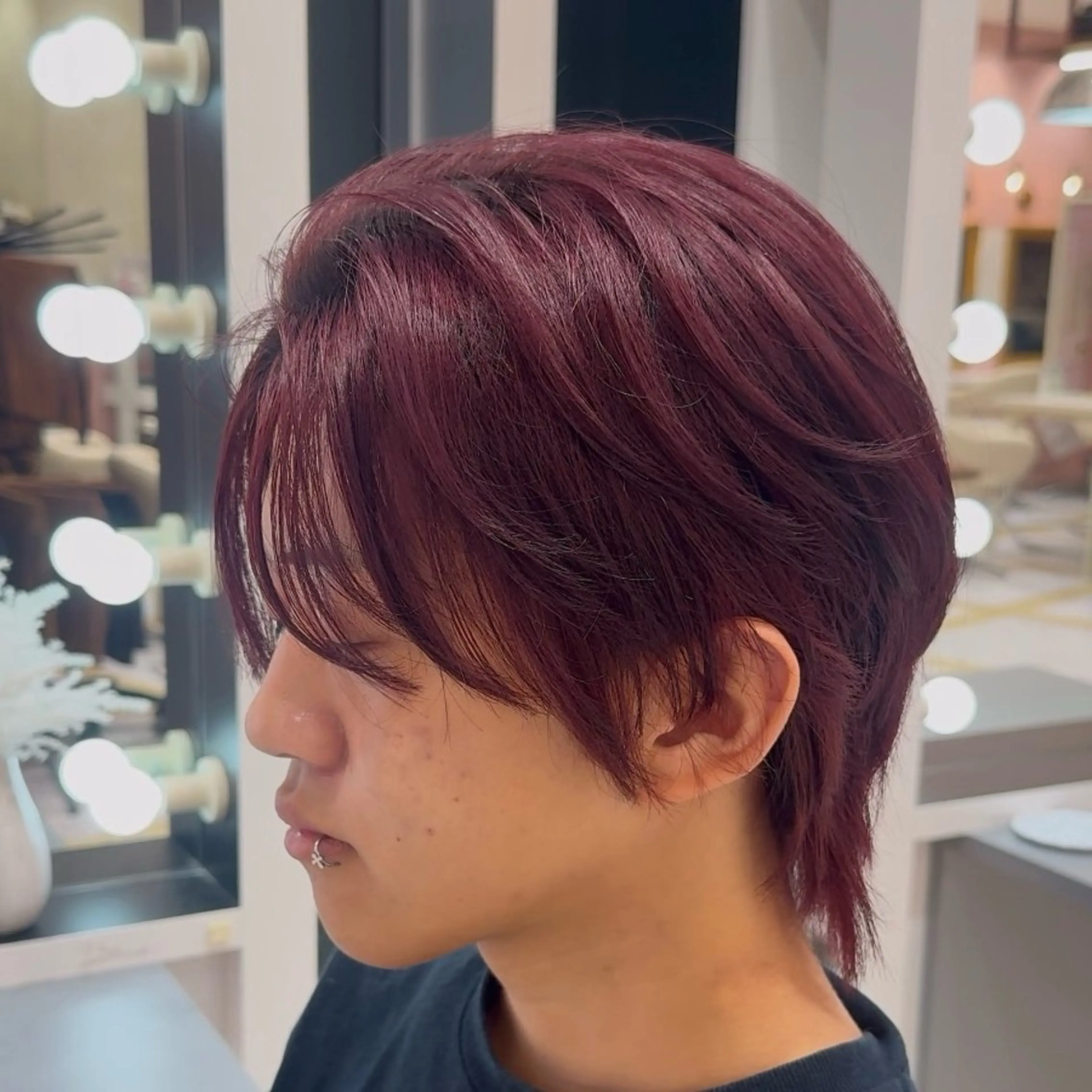 ショート カラー ブリーチ レッドカラー ヘアカラー LUPI by Lee/fuukaのヘアスタイル