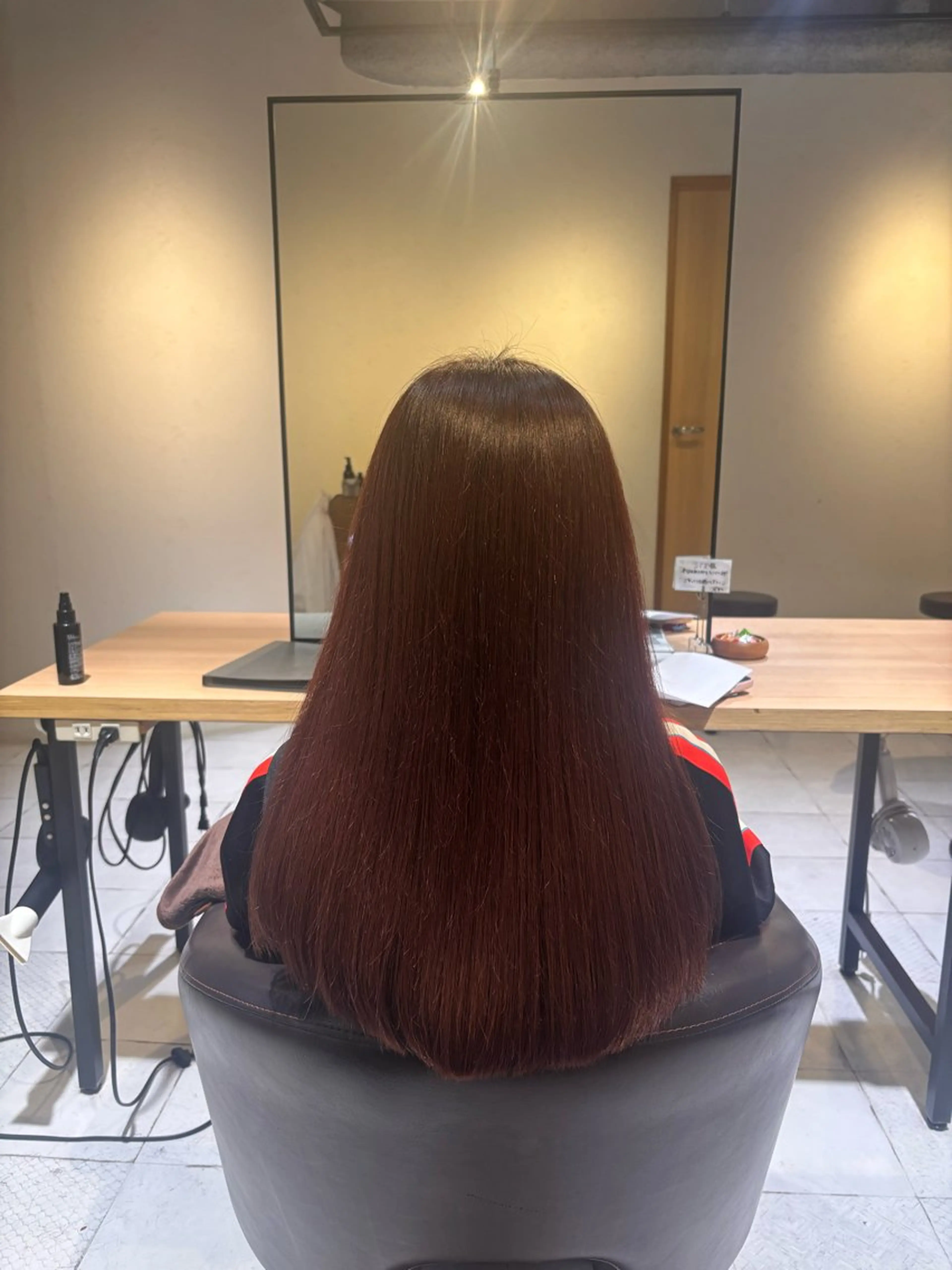 ロング 髪質改善 カット ヘアカラー トリートメント 尾形 百花のヘアスタイル