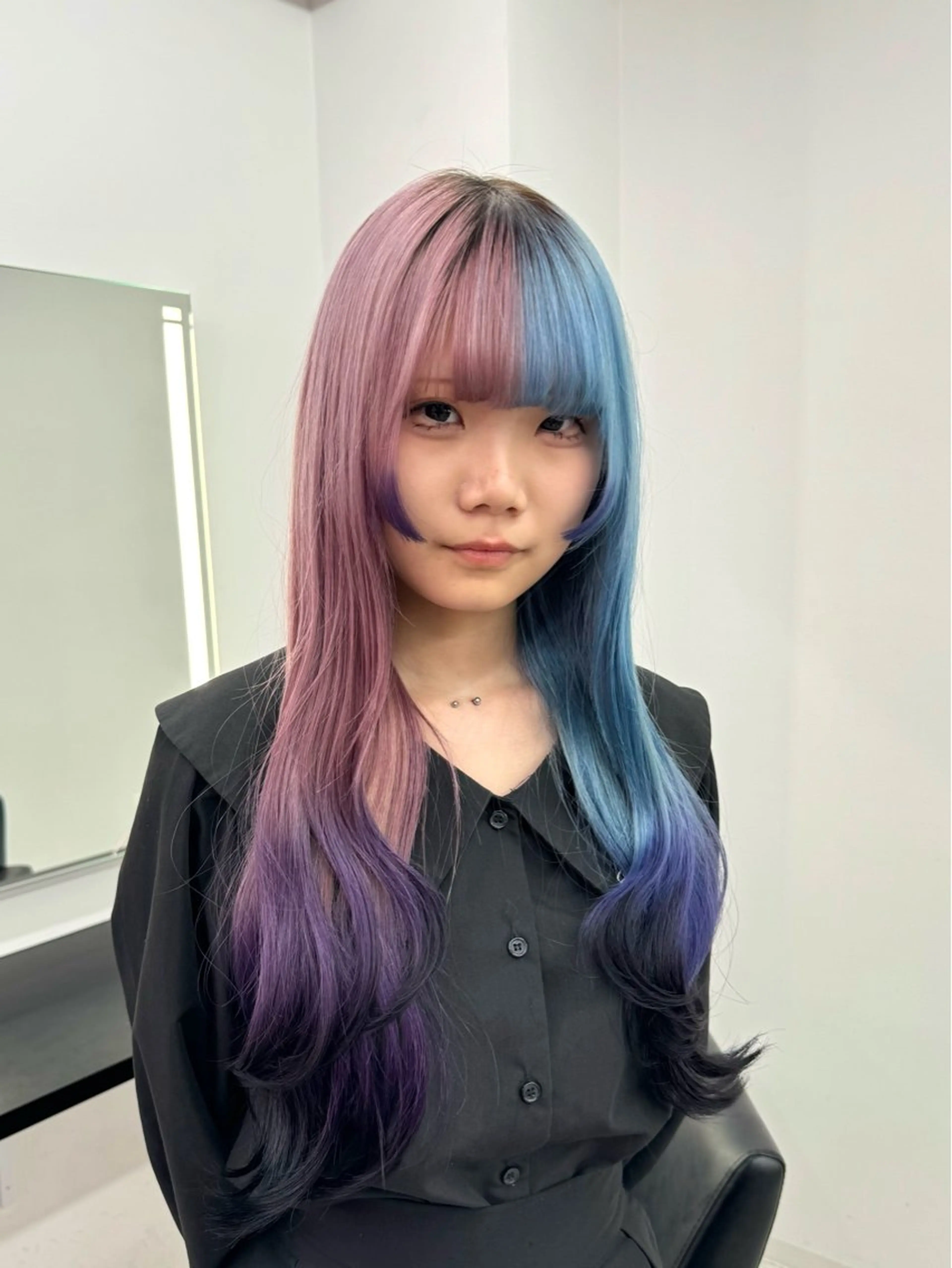 セミロング ヘアカラー ハイトーン/デザイン ⛓️mai🖤のヘアスタイル