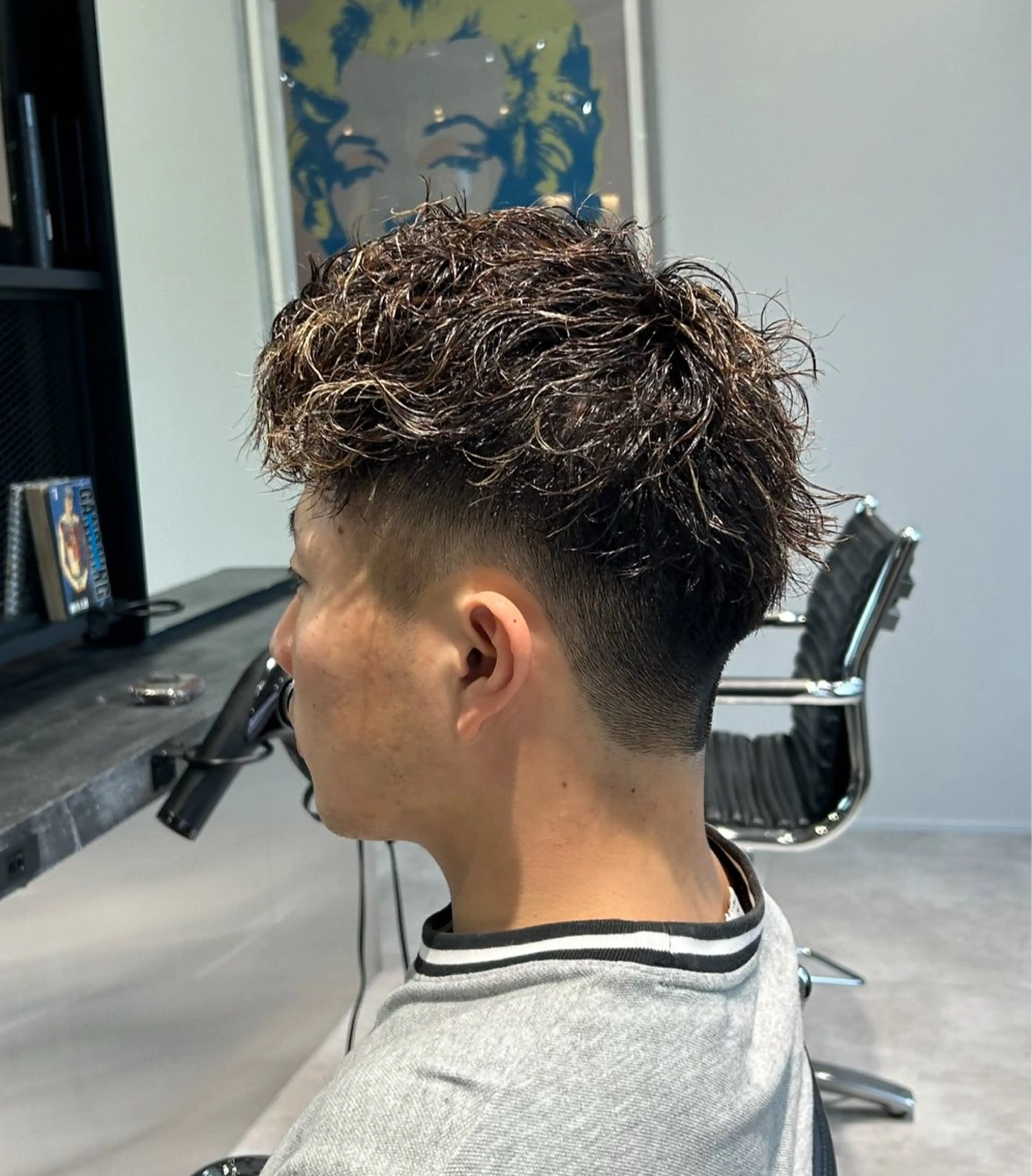 ショート パーマ メンズ カット パーマ メンズ特化🔥再現度 高カット/パーマ/元のヘアスタイル