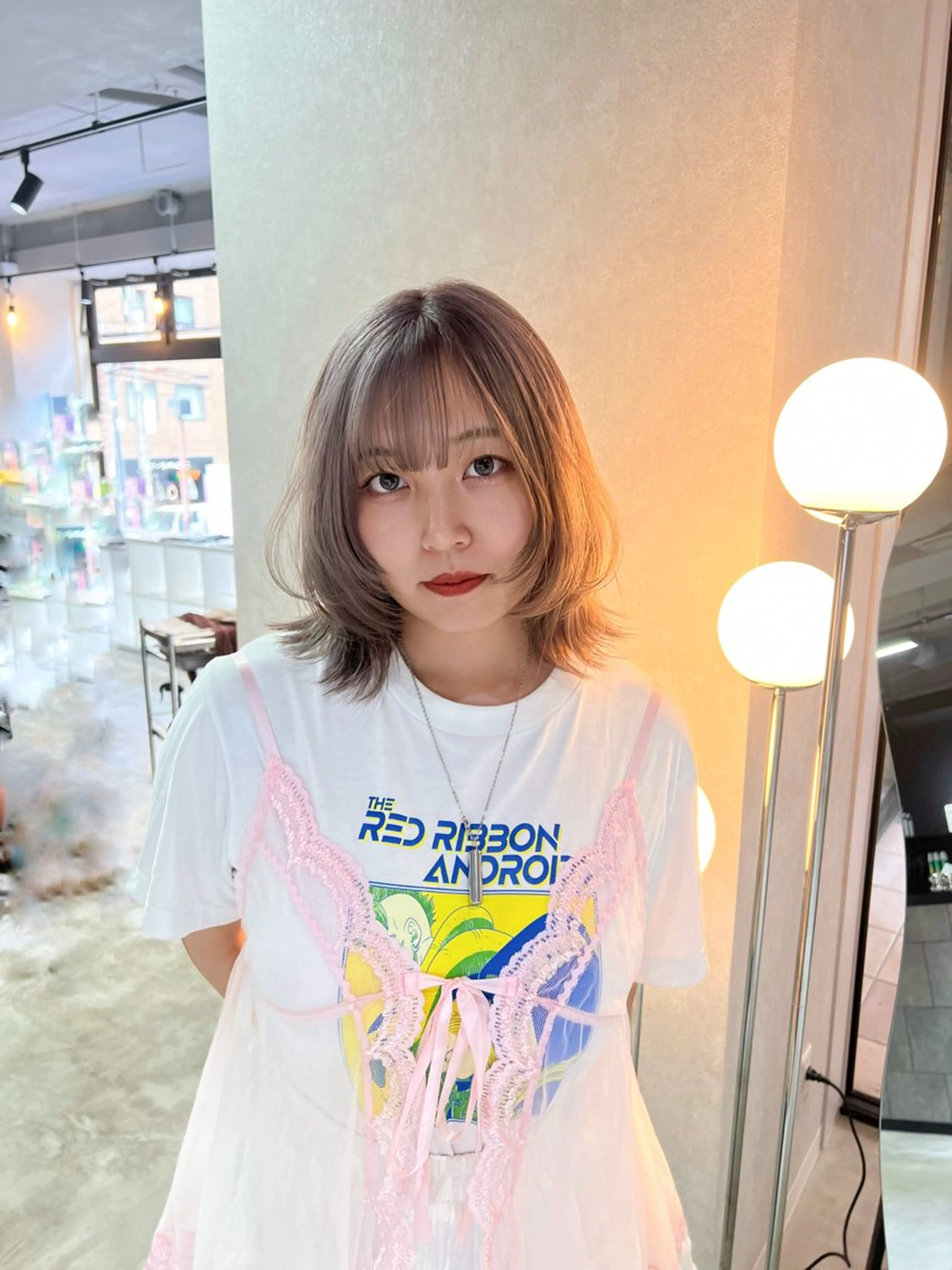 ミディアム カラー カット ヘアカラー トリートメント 🎀ダブルカラー/ ピンク×ガーリー🎀のヘアスタイル