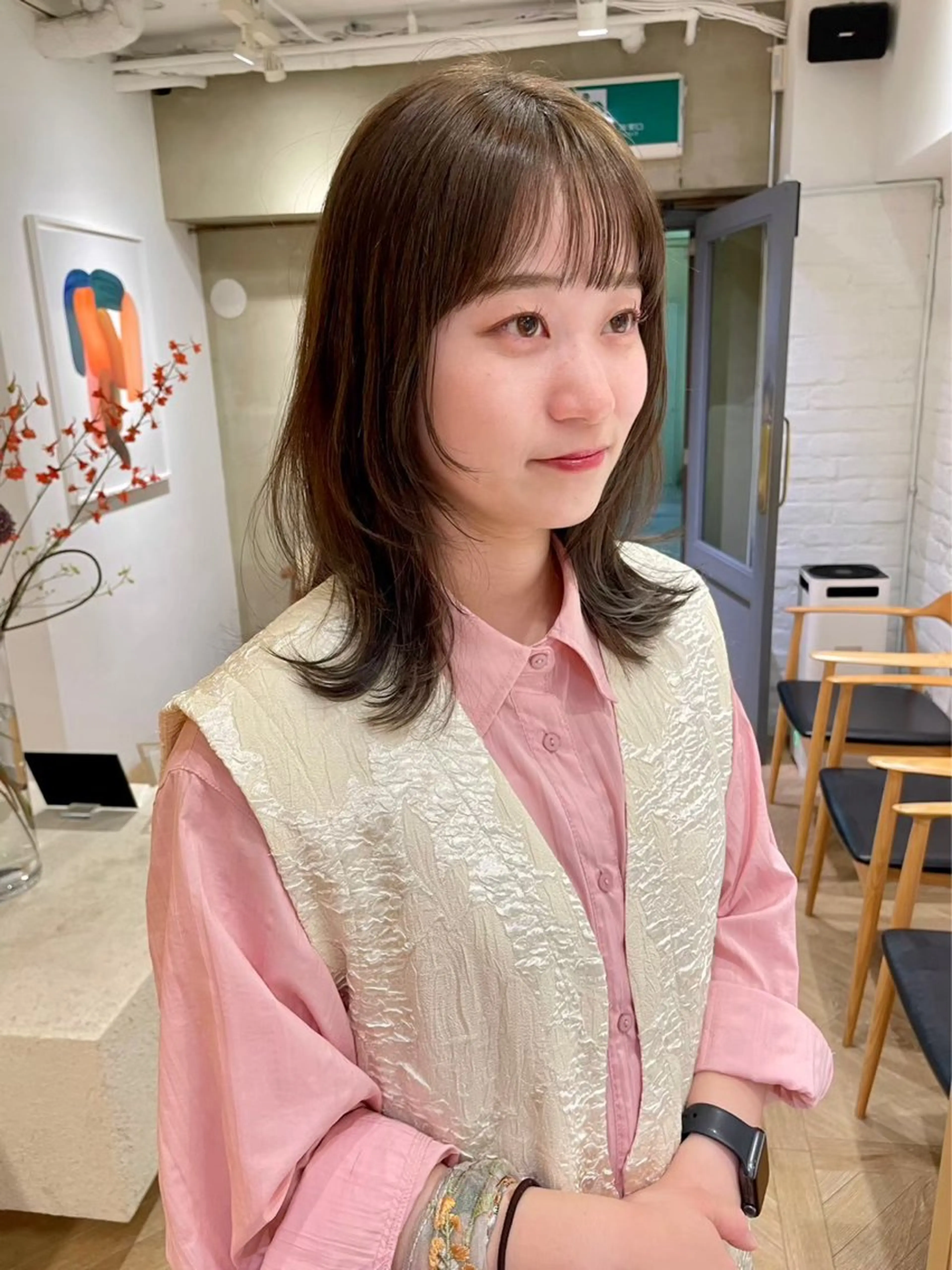 ミディアム 似合わせカット レイヤーカット‎🤍 /ともえ🤎🧸のヘアスタイル