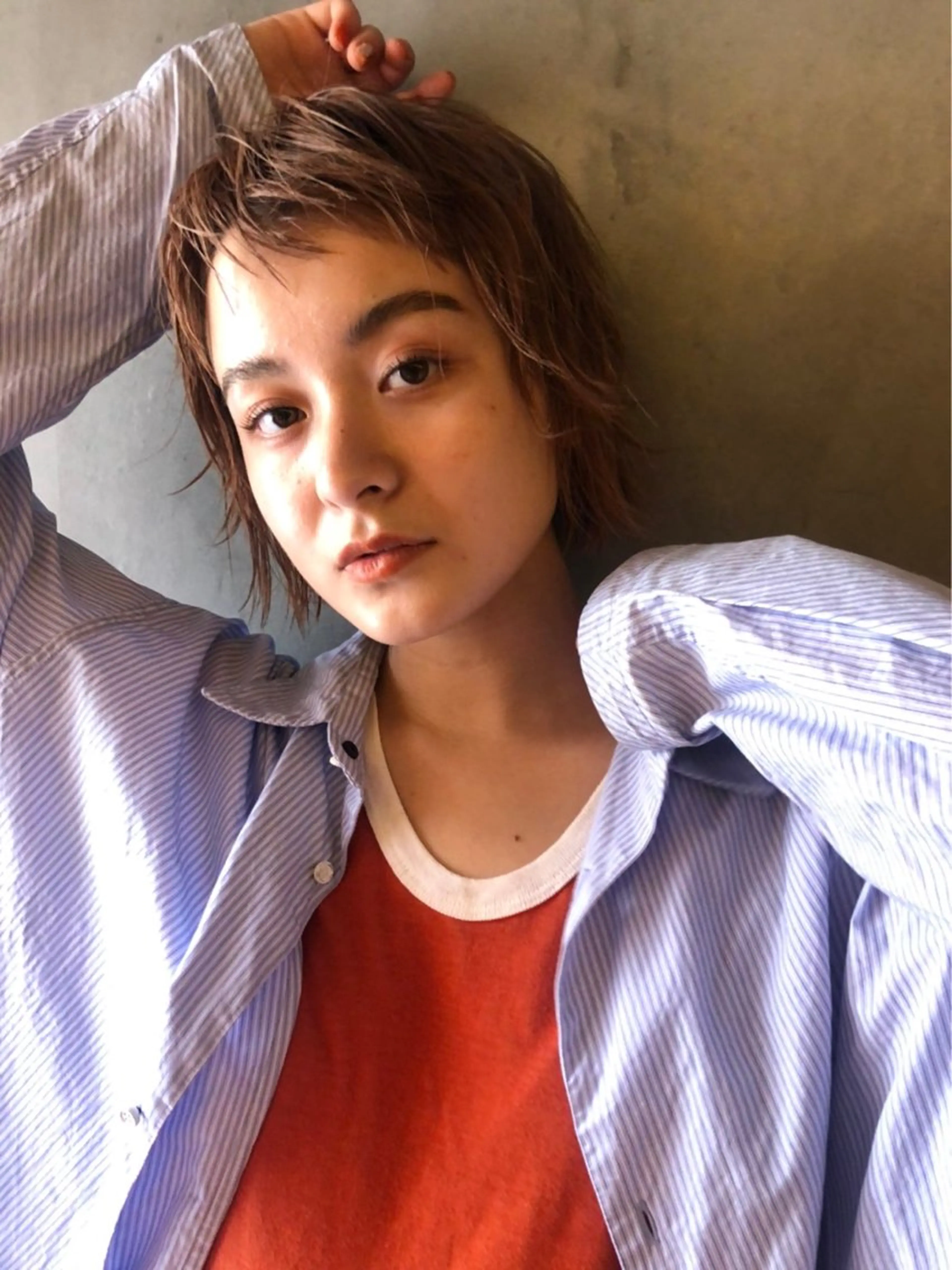 ミディアム カラー パーマ ヘアアレンジ メンズ カット ヘアカラー トリートメント tatsumi/ボブ ウルフ/レイヤーのヘアスタイル