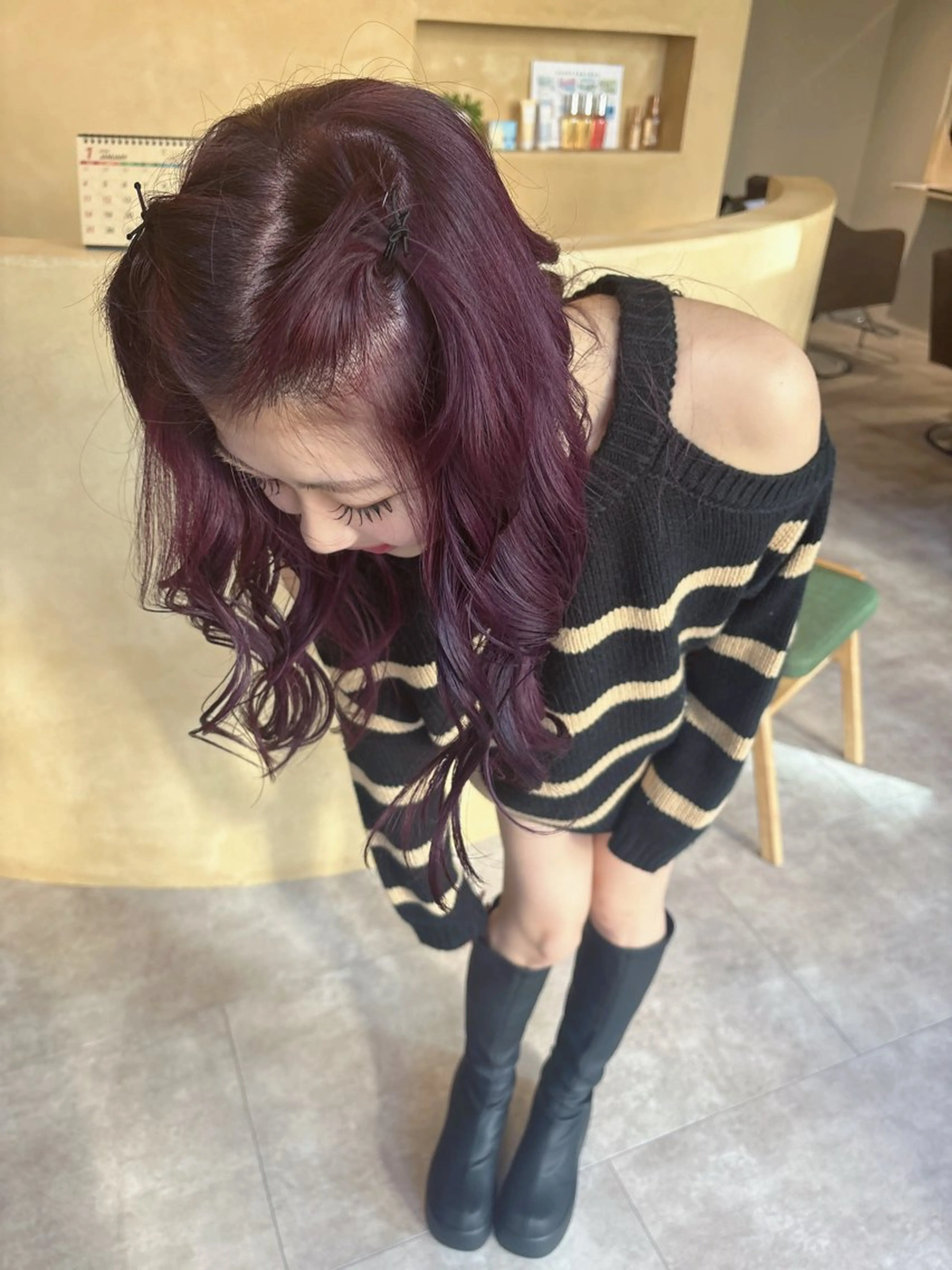 ロング 西田 朋華のヘアスタイル