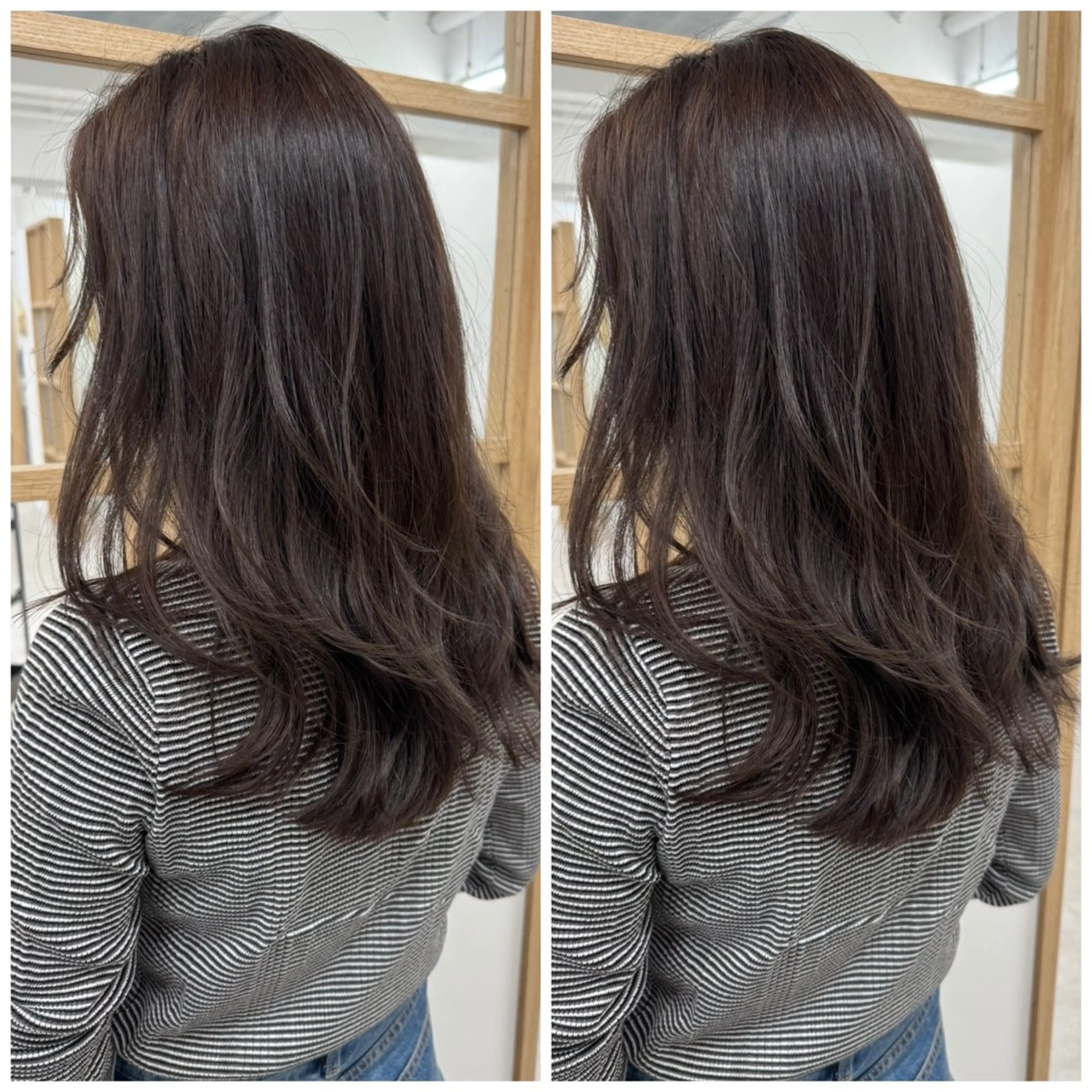 セミロング カラー レイヤーカット fhami 店長 髪質改善　DAITOのヘアスタイル