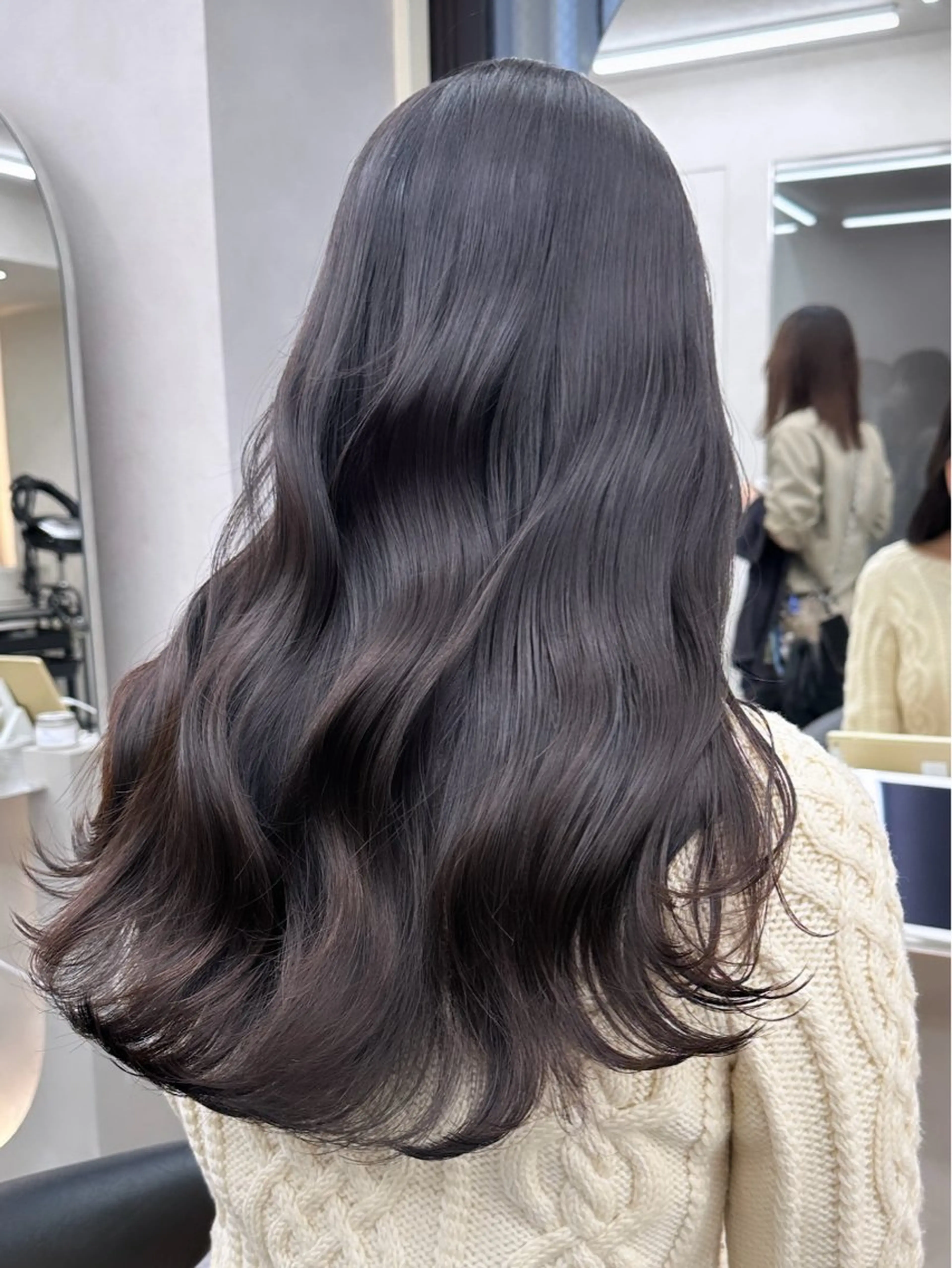 【透明感のある暗髪🖤⋆͛*͛】カット➕フルカラー➕高級トリートメント(超音波アイロン付き🫧)の写真