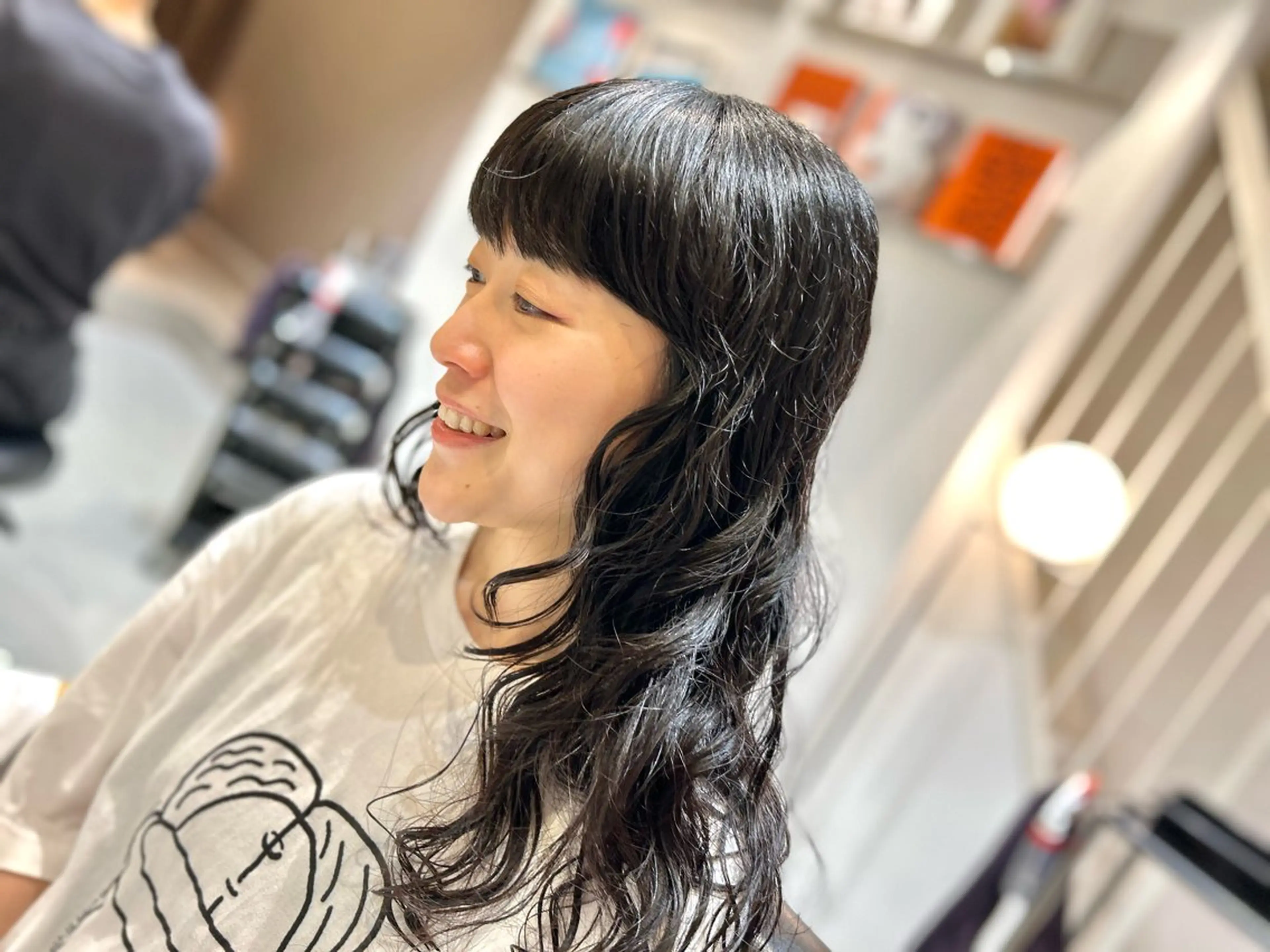 ロング ロング 似合わせカット ワイドバング 児玉 りなのヘアスタイル