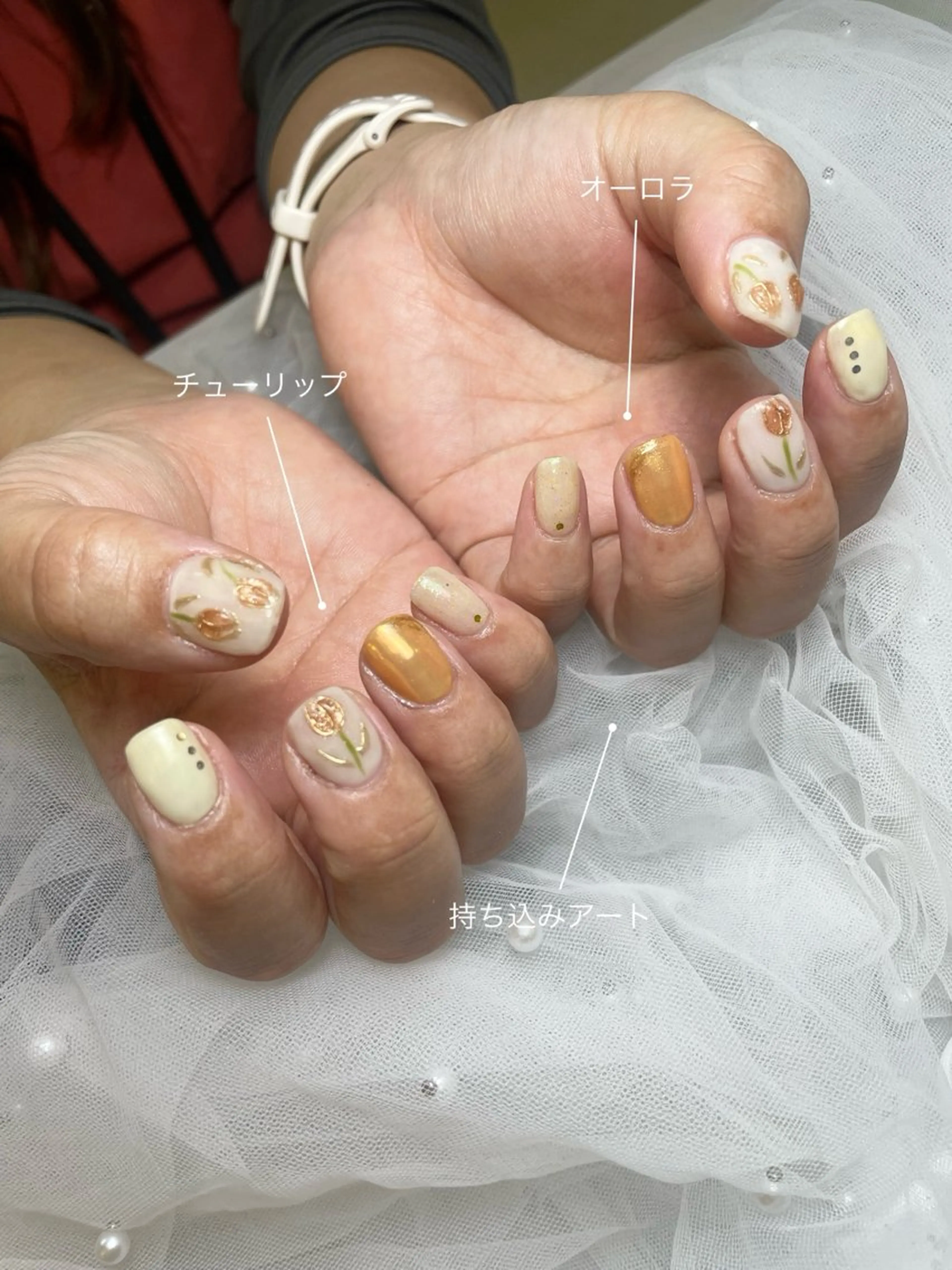 ネイル ハンドネイル パーツたくさん🍓 SUMIのネイルデザイン