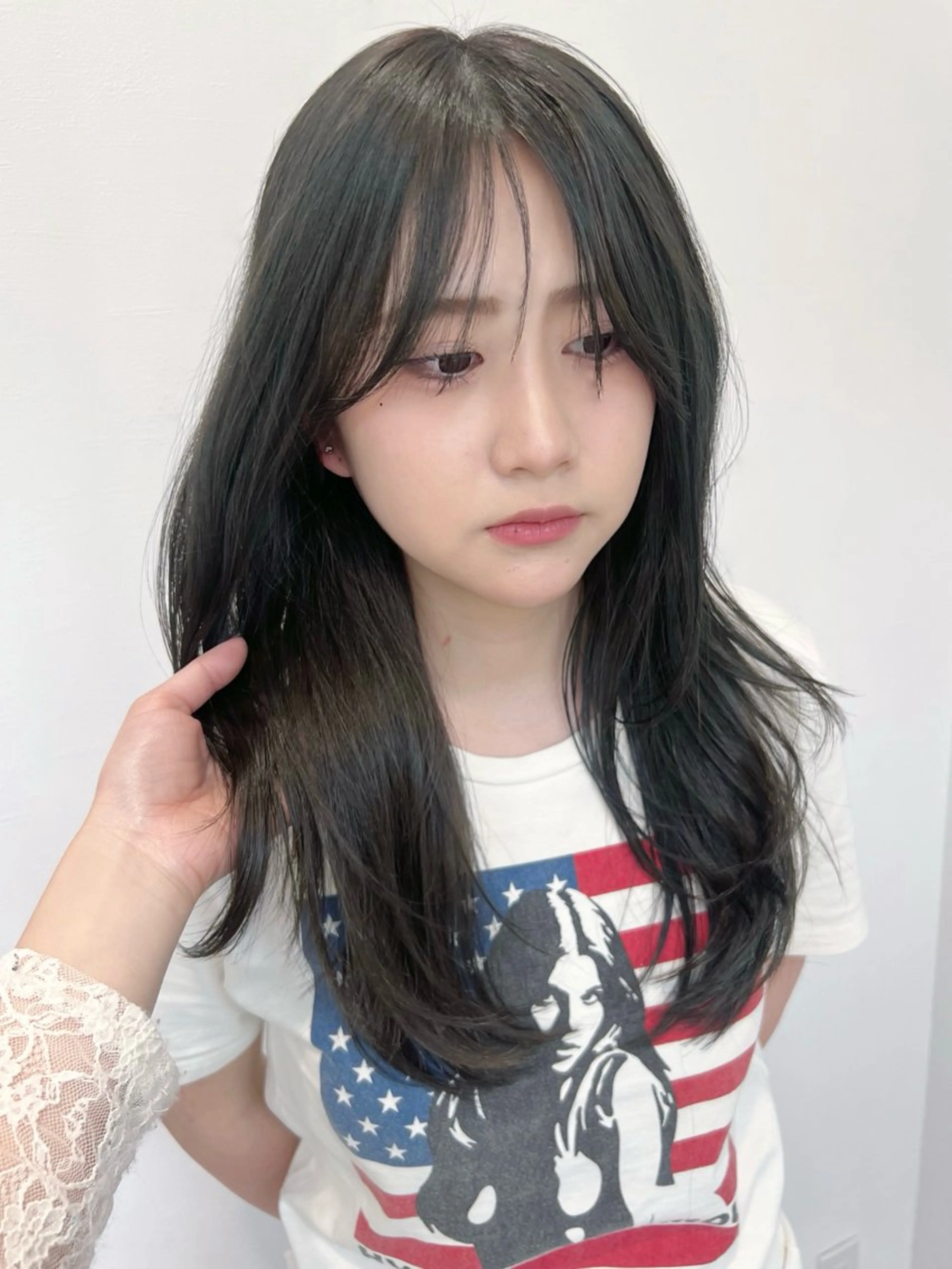 セミロング レイヤーカット 顔まわり🎀レイヤー 心斎橋【あやか】🎀のヘアスタイル