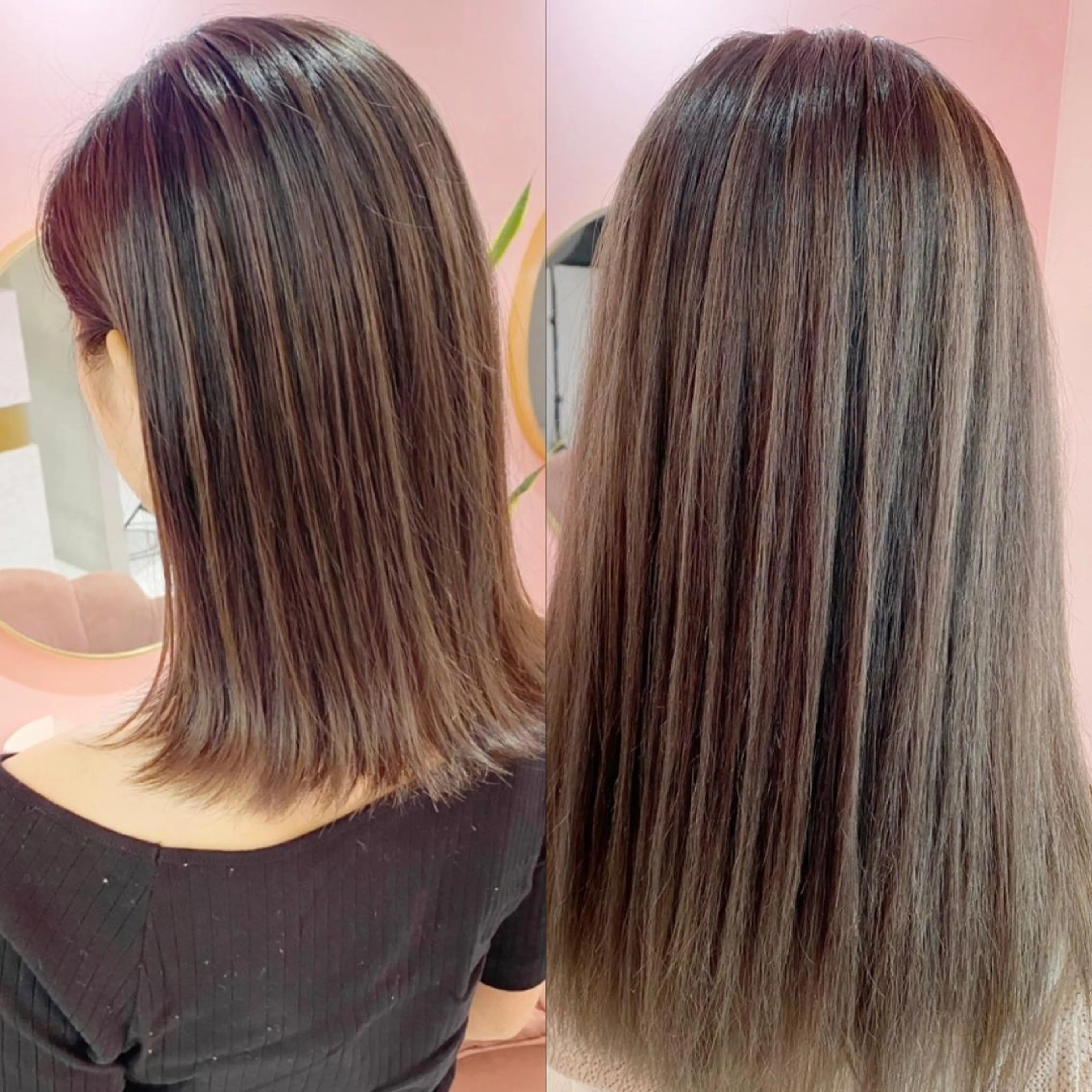 ミディアム カラー プル艶職人/ にしものヘアスタイル