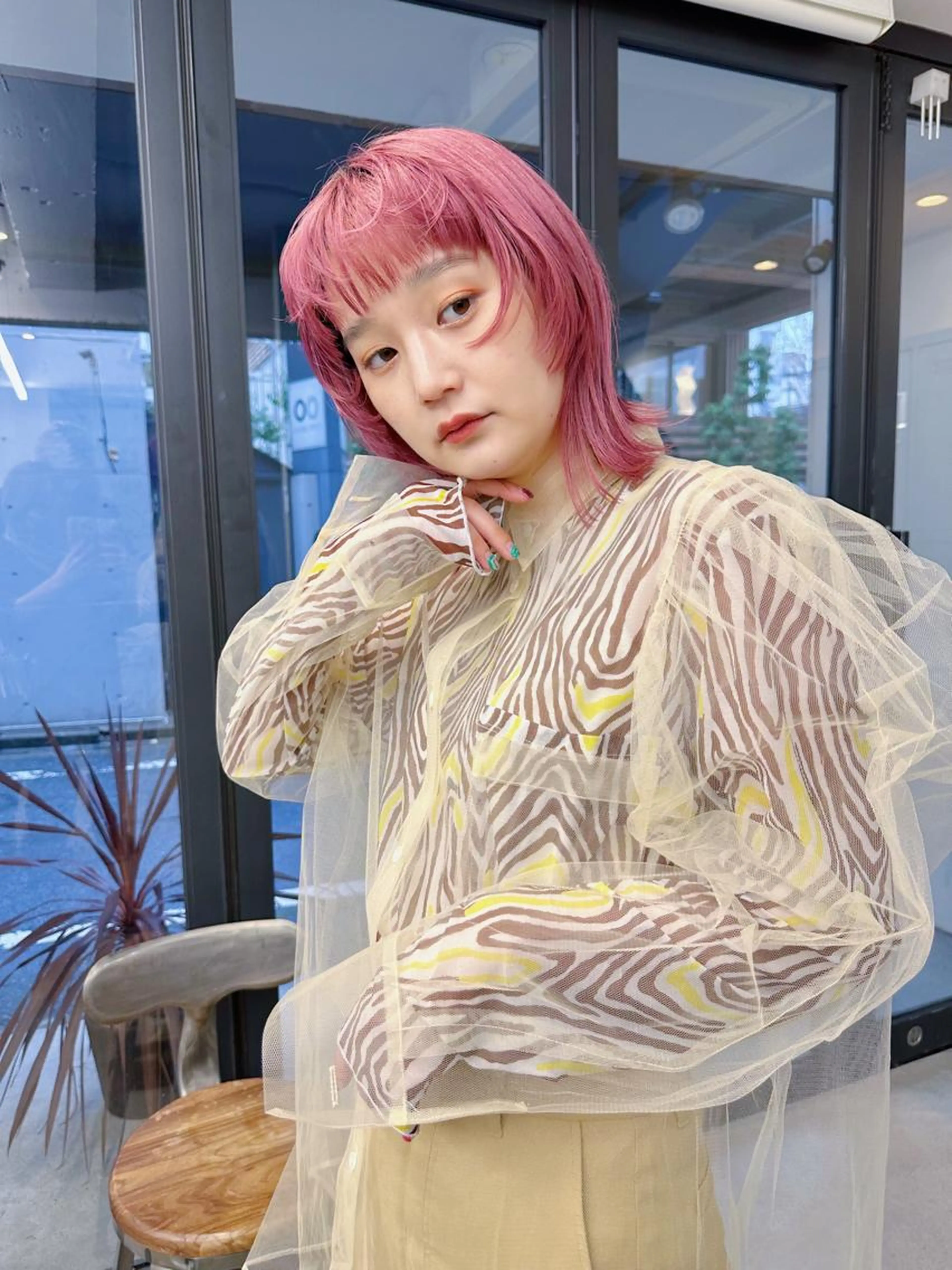 前髪、顔周りカット＊コテ巻きのアレンジの写真