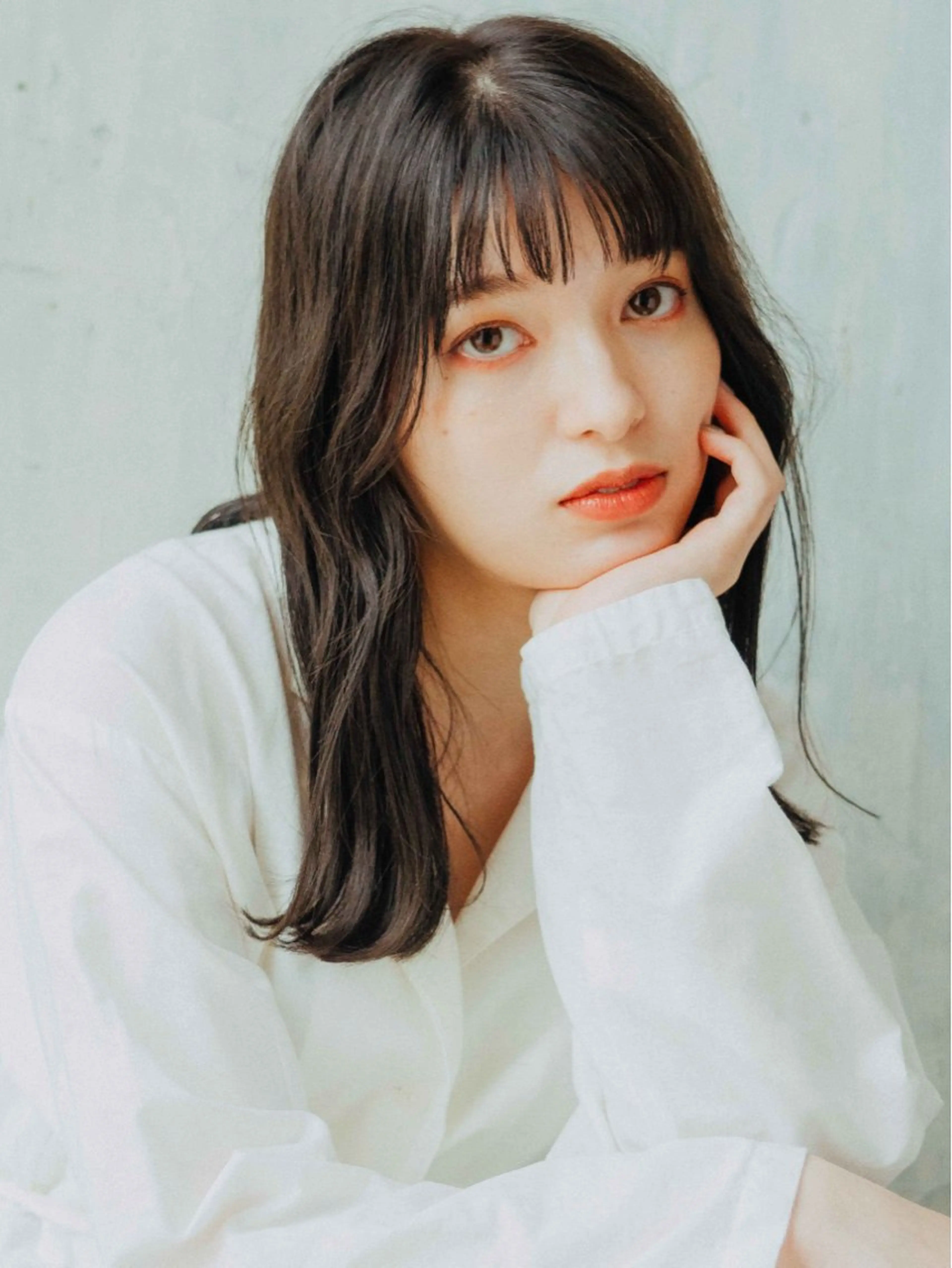 セミロング ハイライト 髪質改善 酸性ストレート/ブリ ーチなしWカラー河本のヘアスタイル