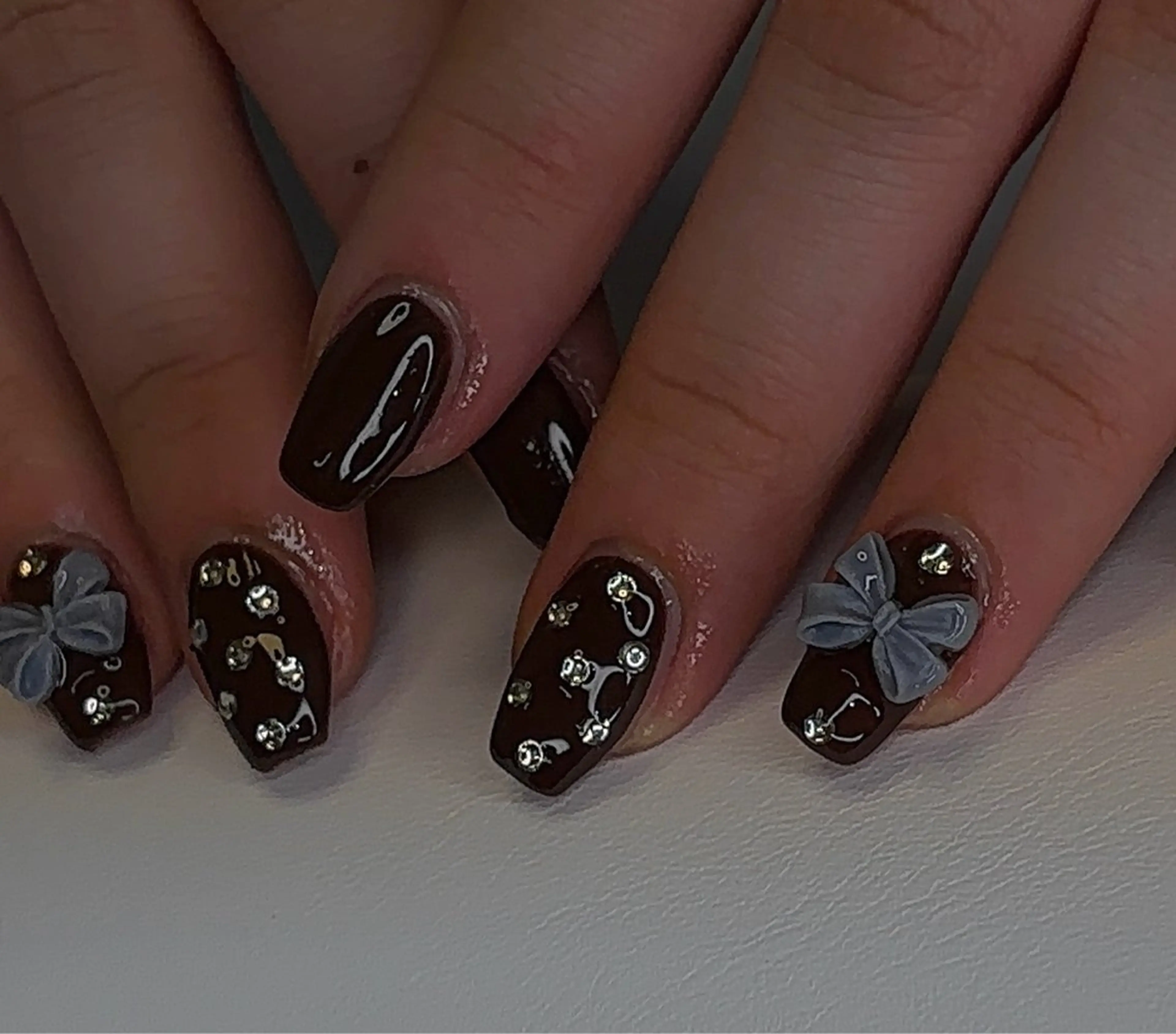 ネイル ブラウン ハンドネイル pesca shihoのネイルデザイン