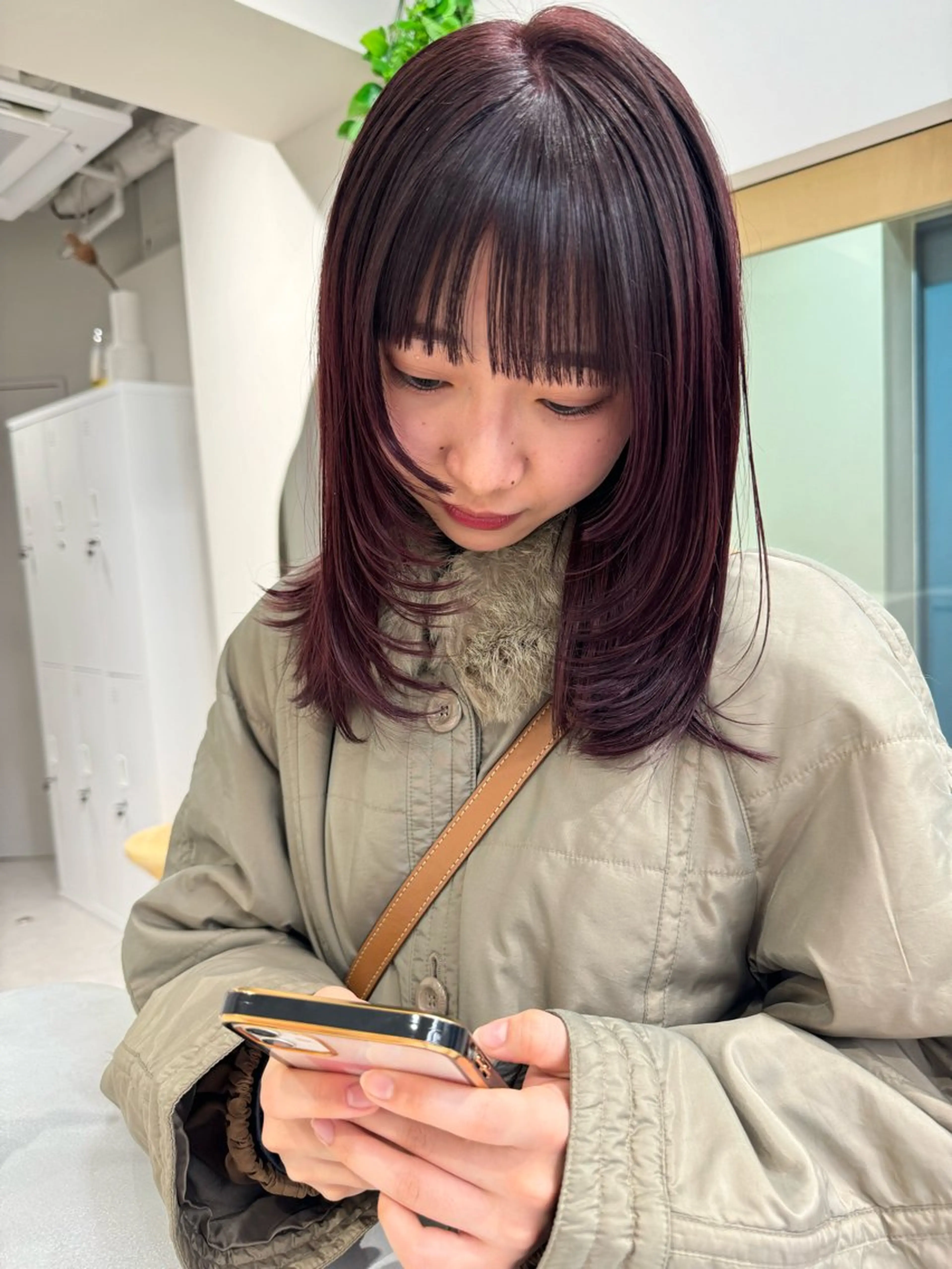 ミディアム カラー 高畑 恵莉 👒 暖色 / 艶髪 🧺のヘアスタイル