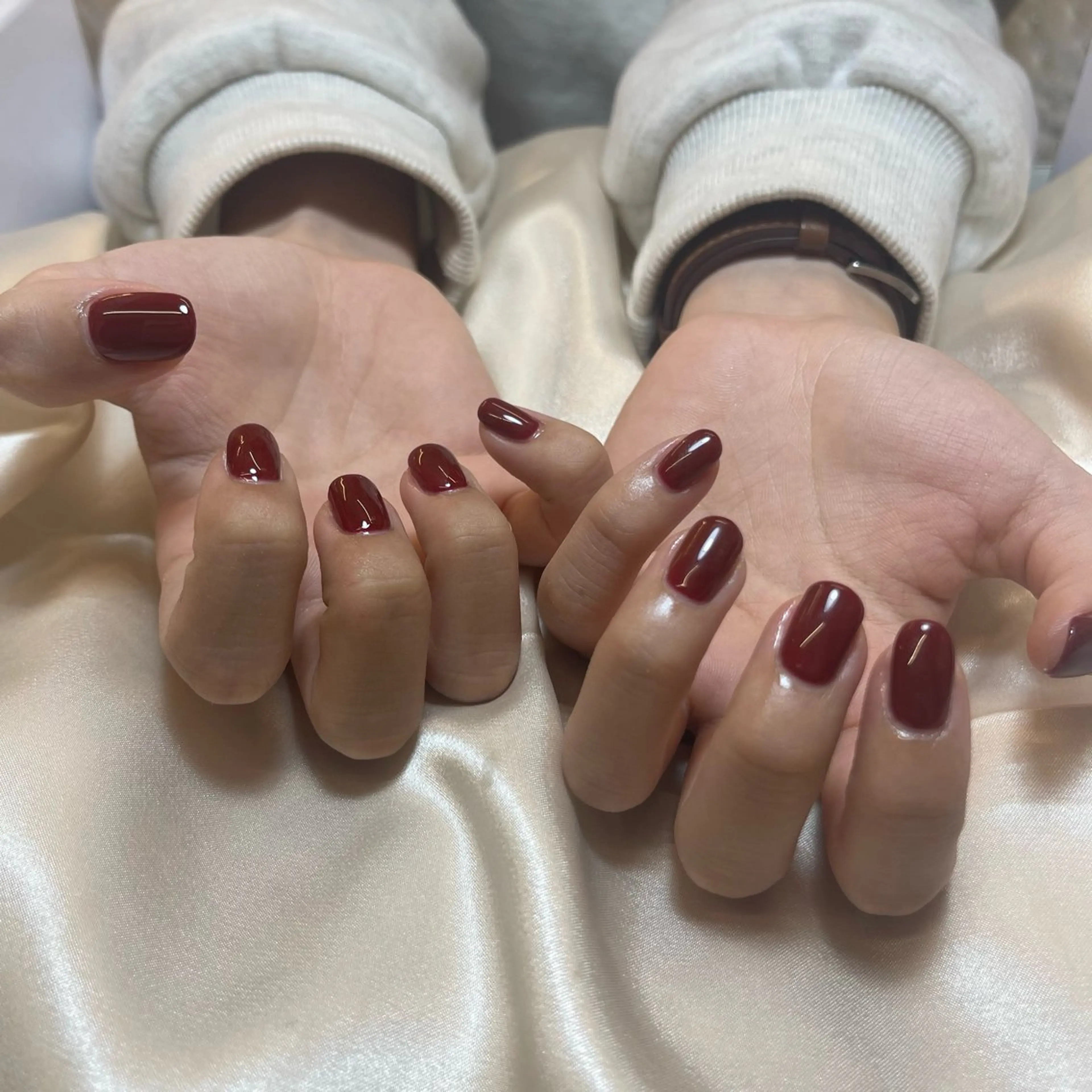 ネイル ワンカラーネイル 🧁fein. nana🩵のネイルデザイン